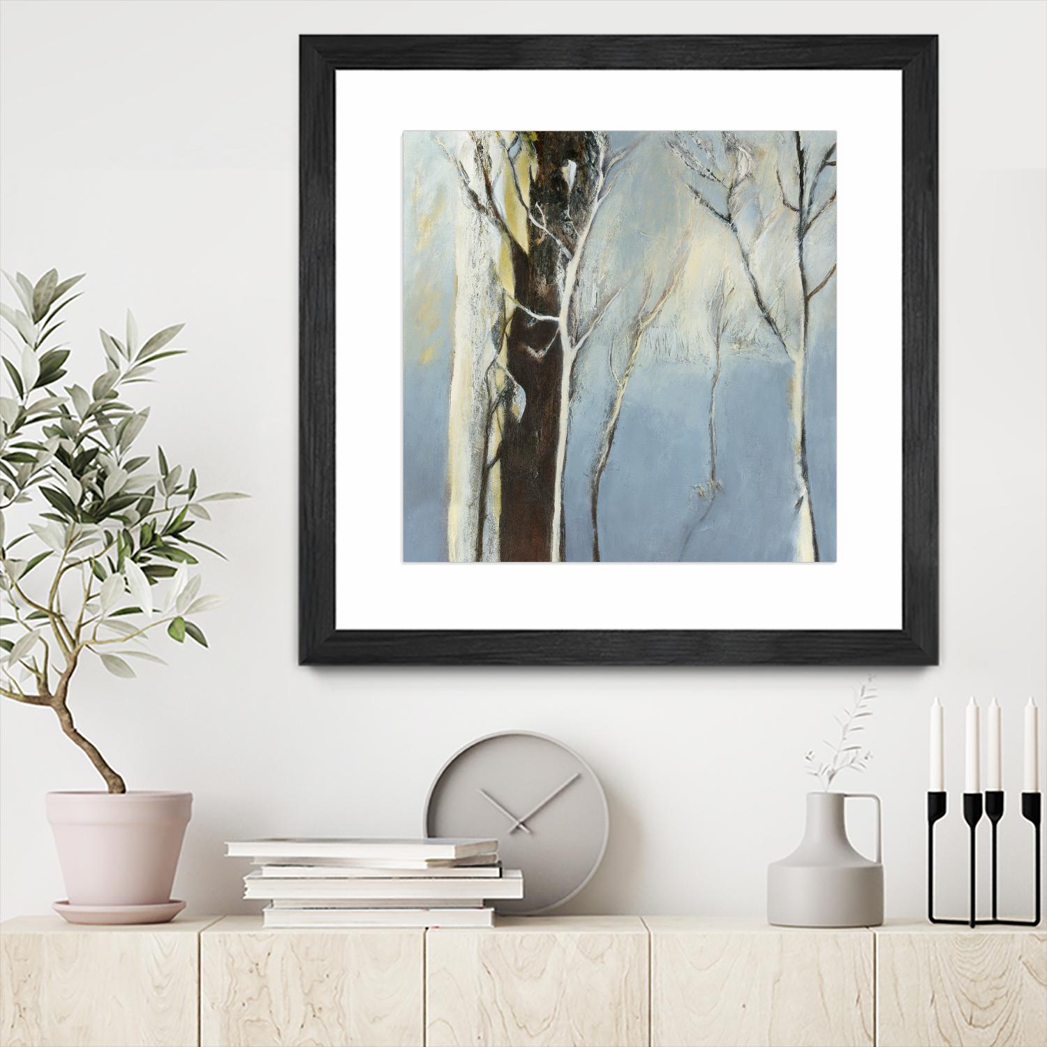 Contemporary Forest 2 by Kathleen Cloutier on GIANT ART - blue botanical arbres