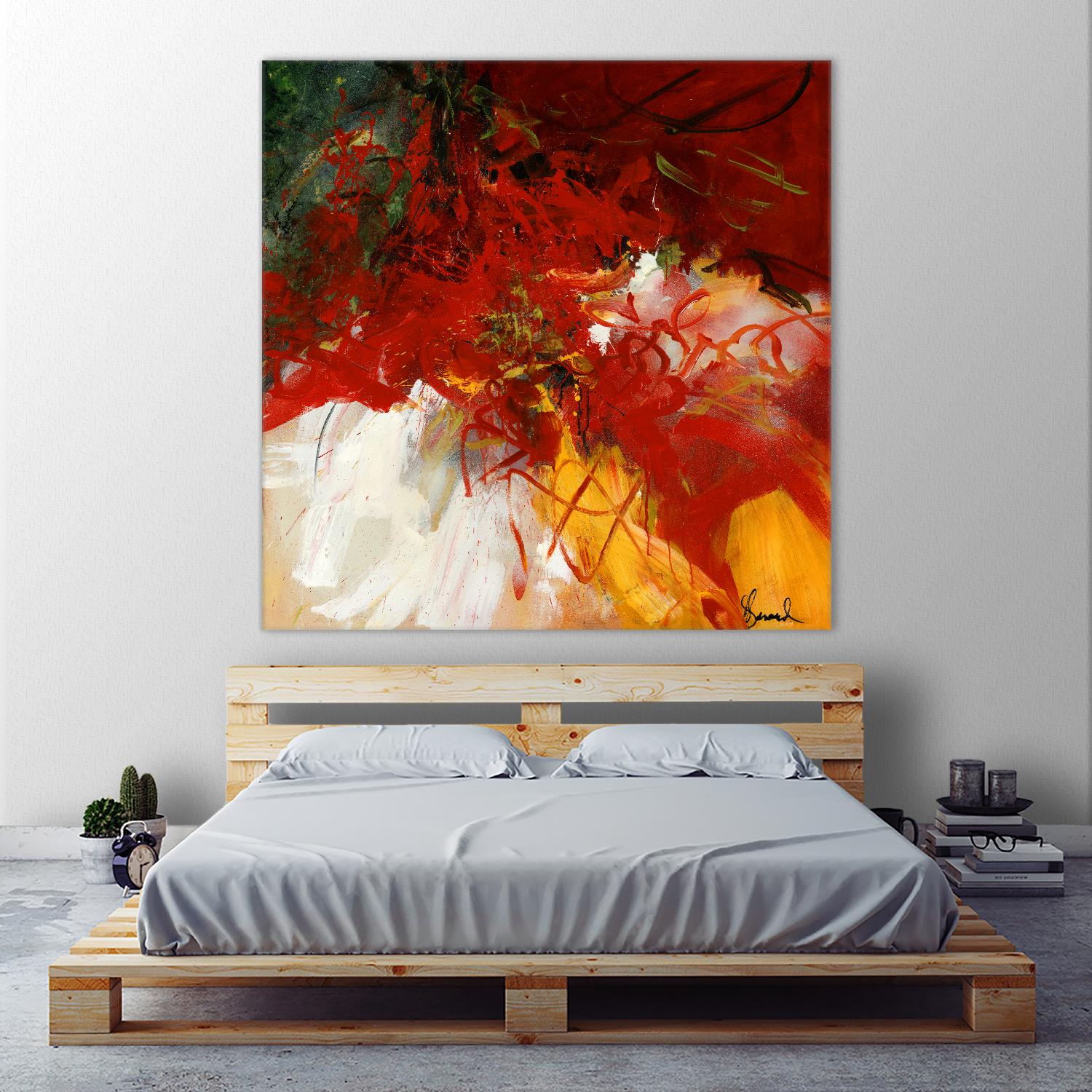 Lovely by Doris Savard on GIANT ART - red abstract
