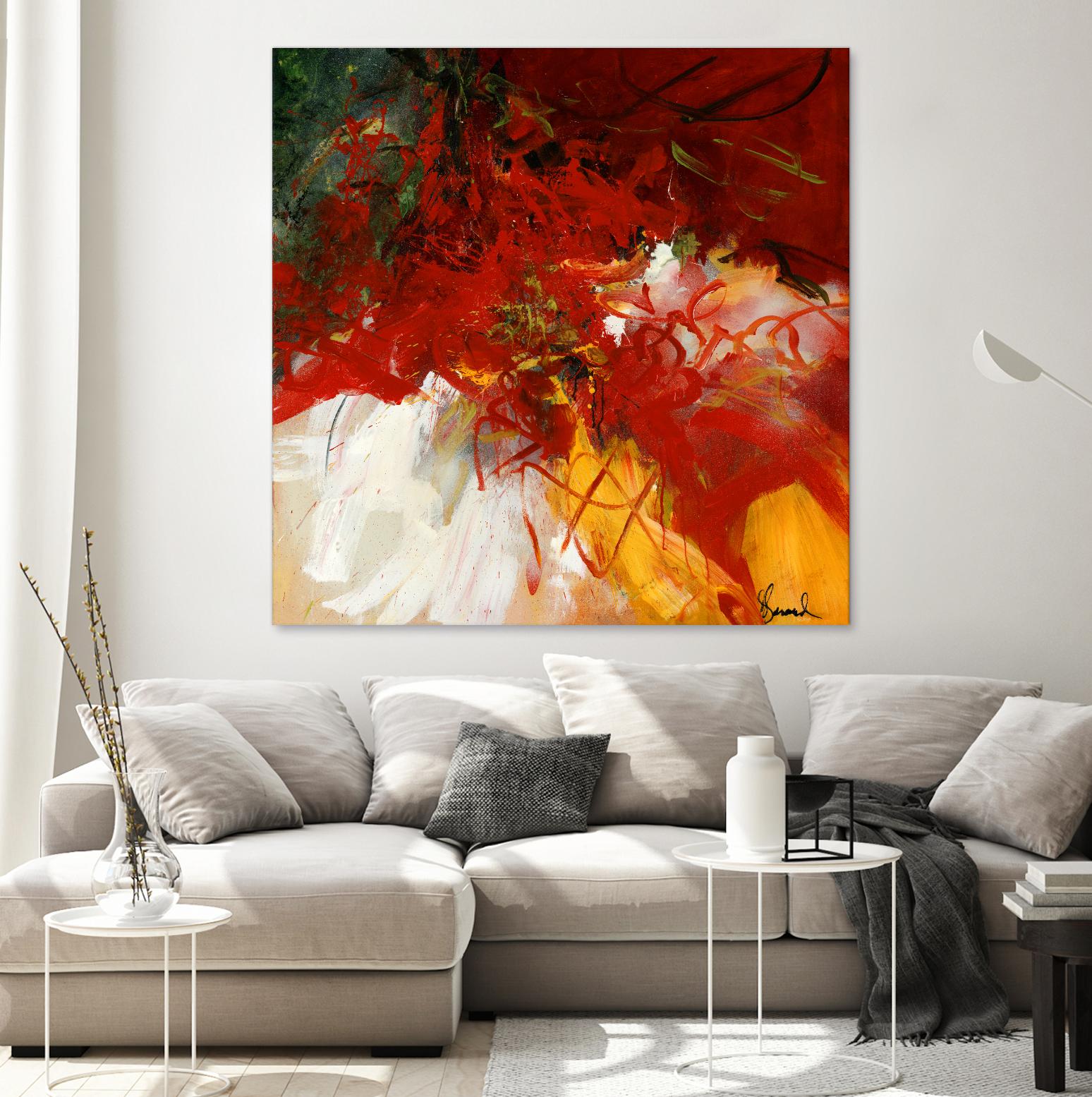 Lovely by Doris Savard on GIANT ART - red abstract