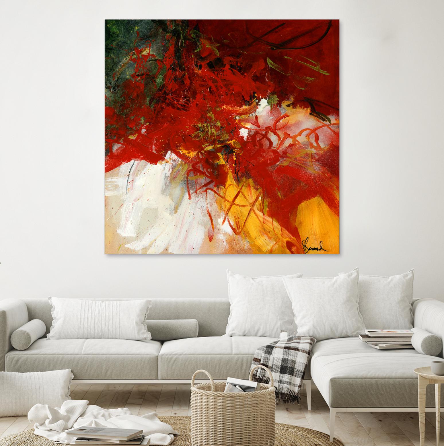 Lovely by Doris Savard on GIANT ART - red abstract