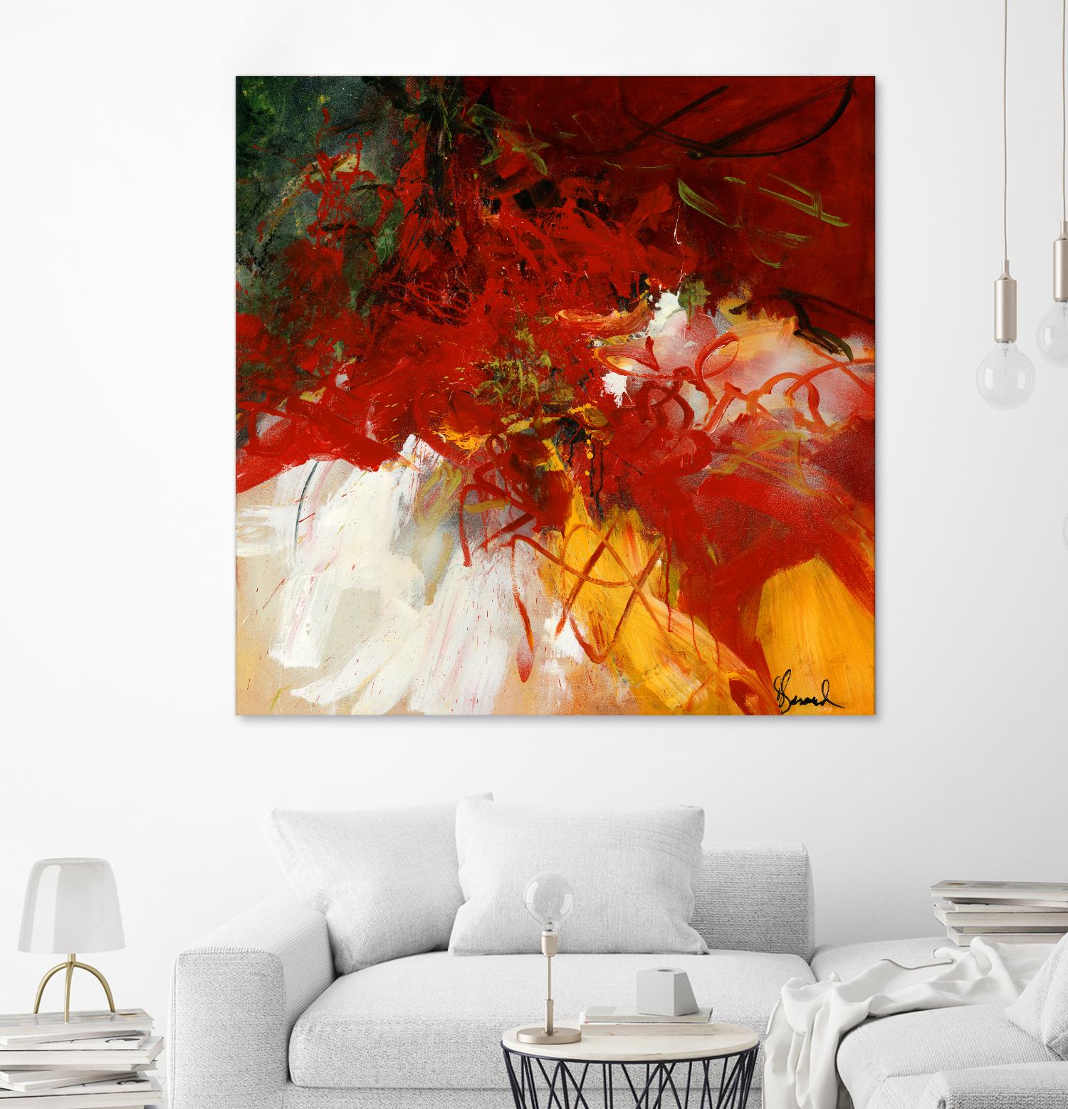 Lovely by Doris Savard on GIANT ART - red abstract