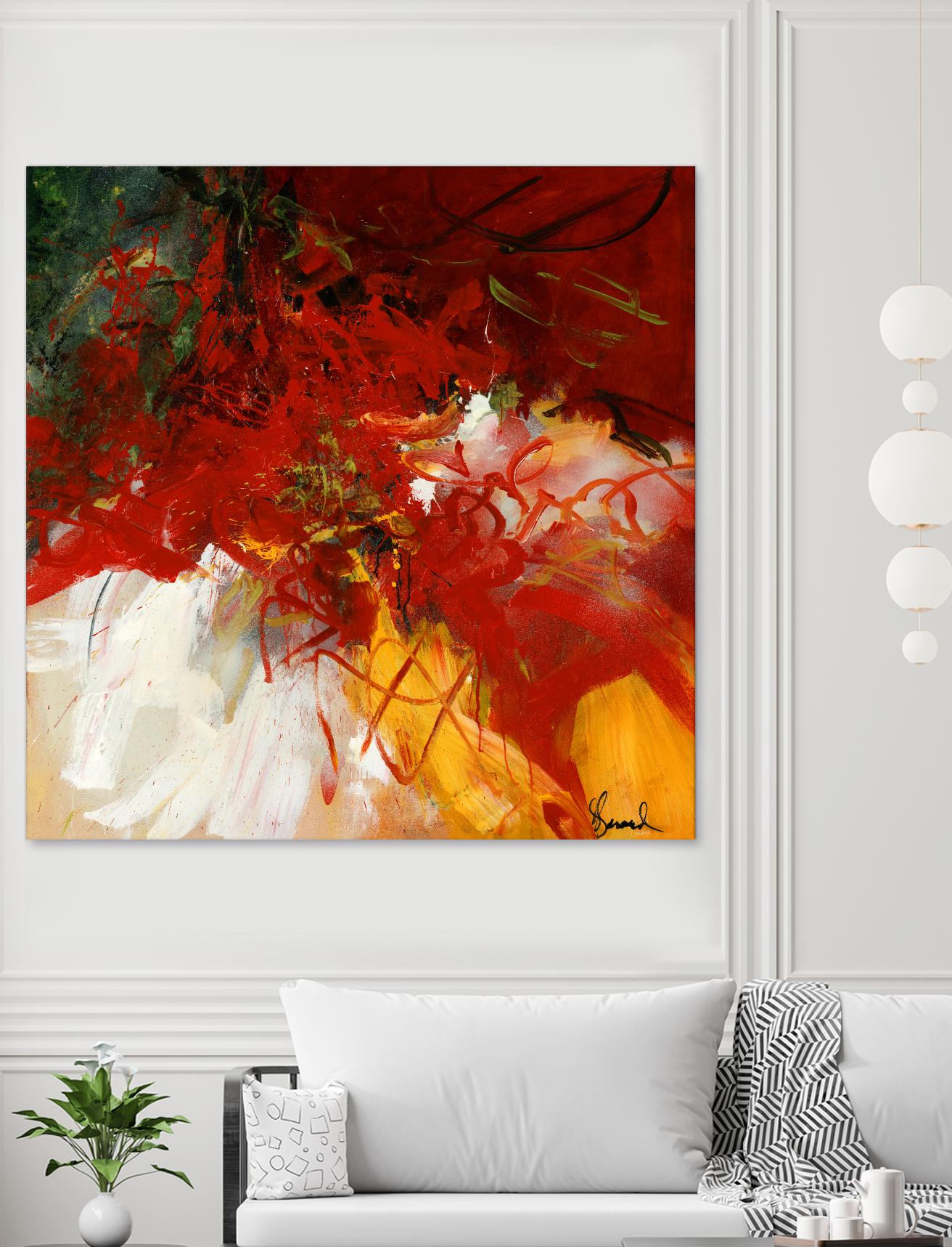 Lovely by Doris Savard on GIANT ART - red abstract