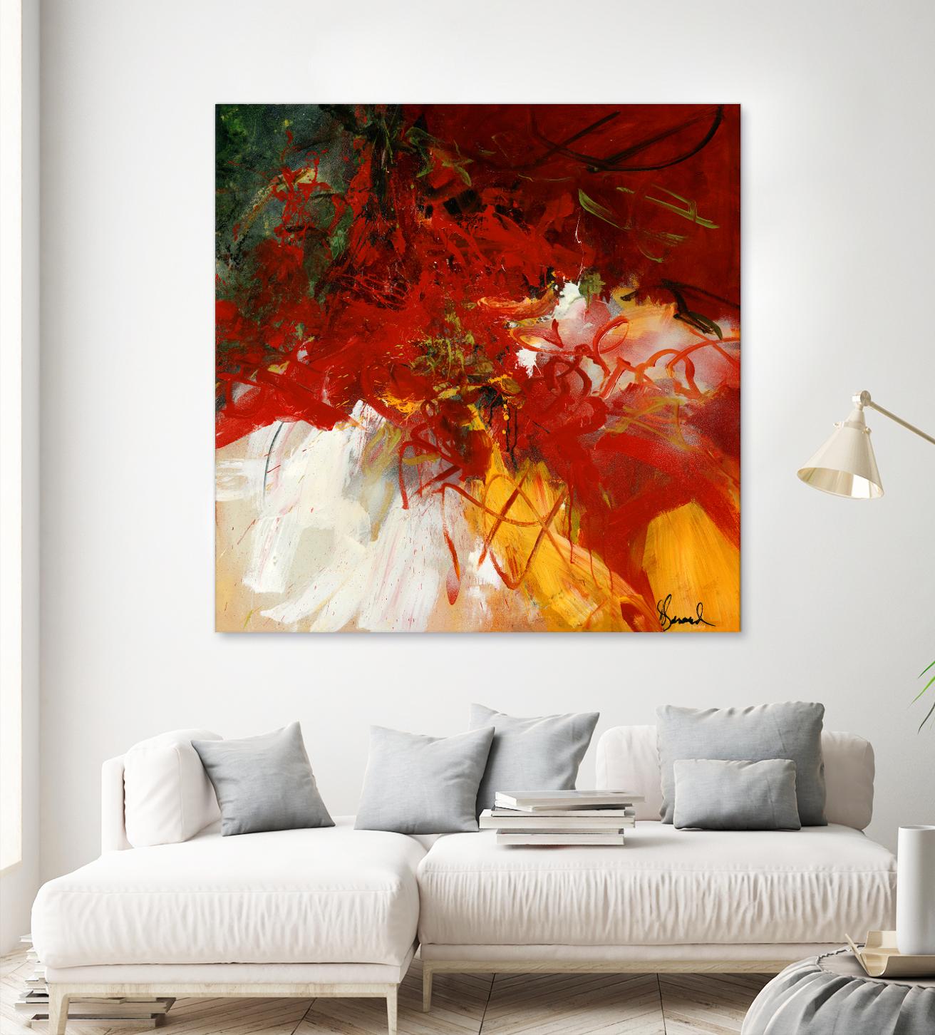 Lovely by Doris Savard on GIANT ART - red abstract