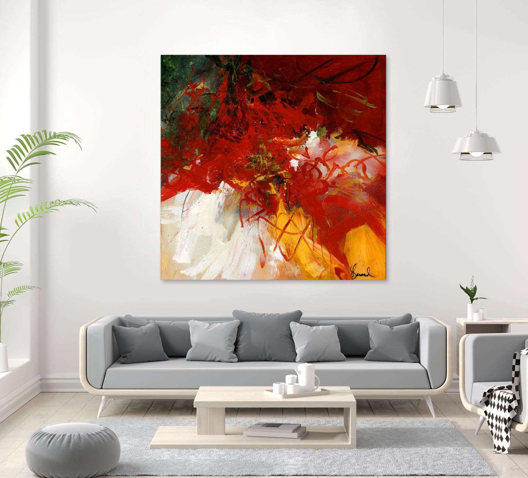 Lovely by Doris Savard on GIANT ART - red abstract
