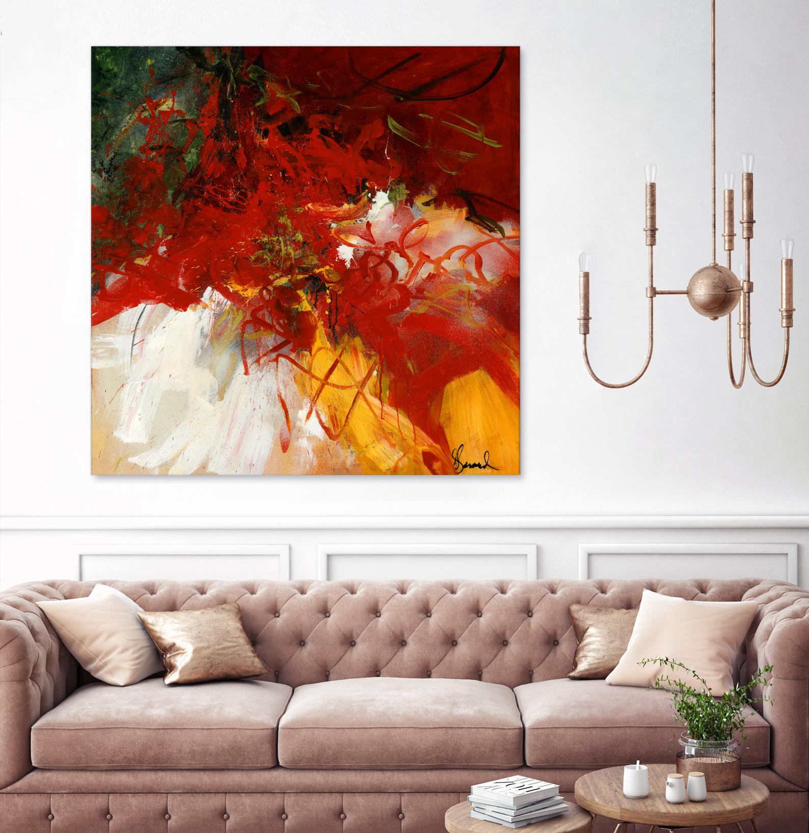 Lovely by Doris Savard on GIANT ART - red abstract