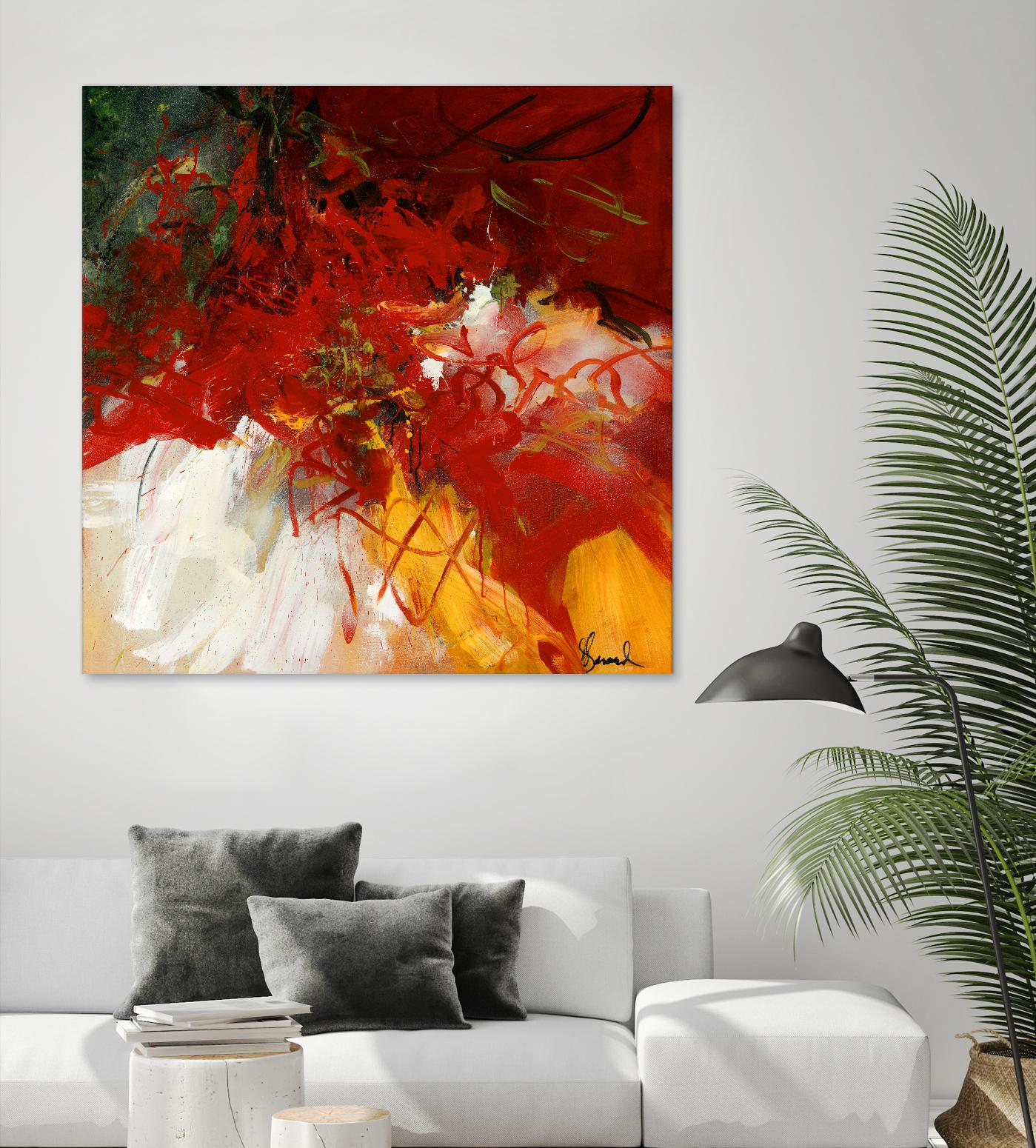 Lovely by Doris Savard on GIANT ART - red abstract