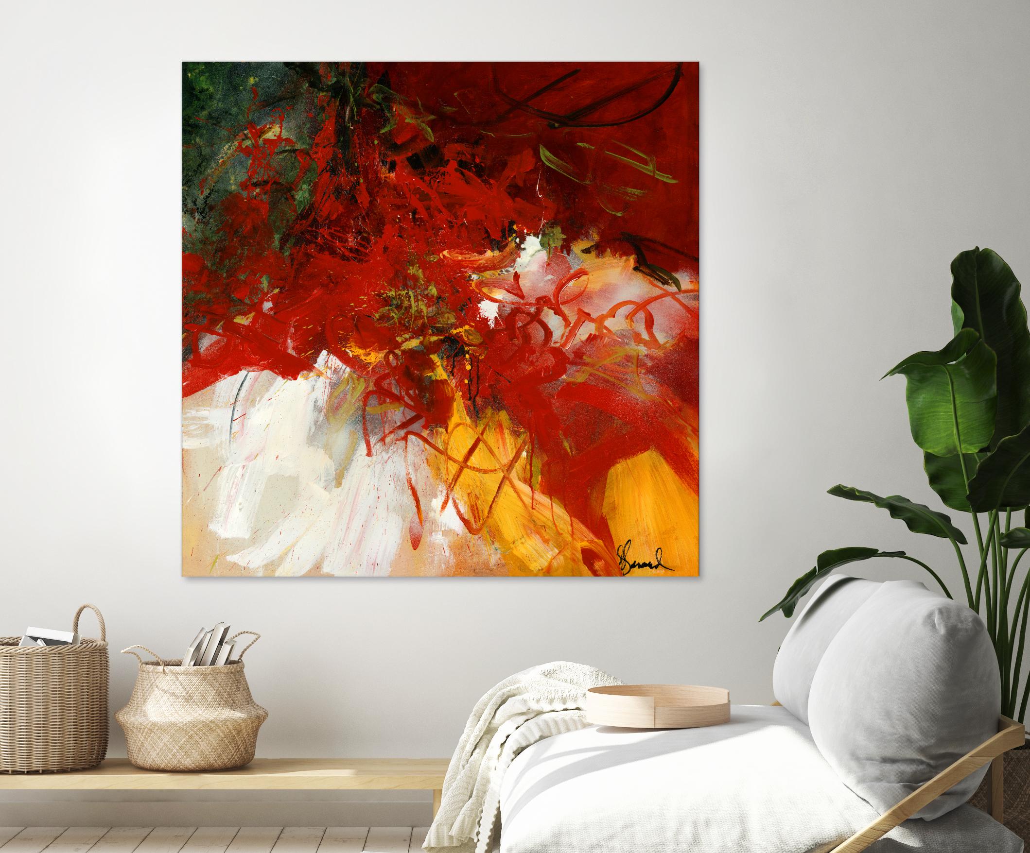 Lovely by Doris Savard on GIANT ART - red abstract