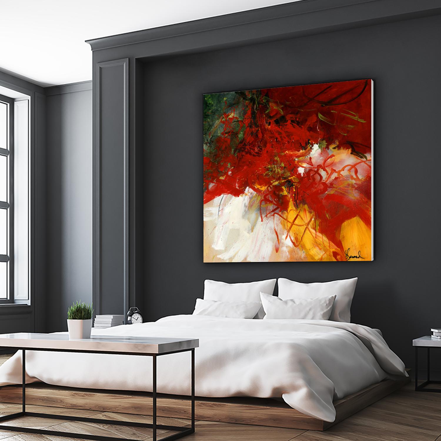 Lovely by Doris Savard on GIANT ART - red abstract