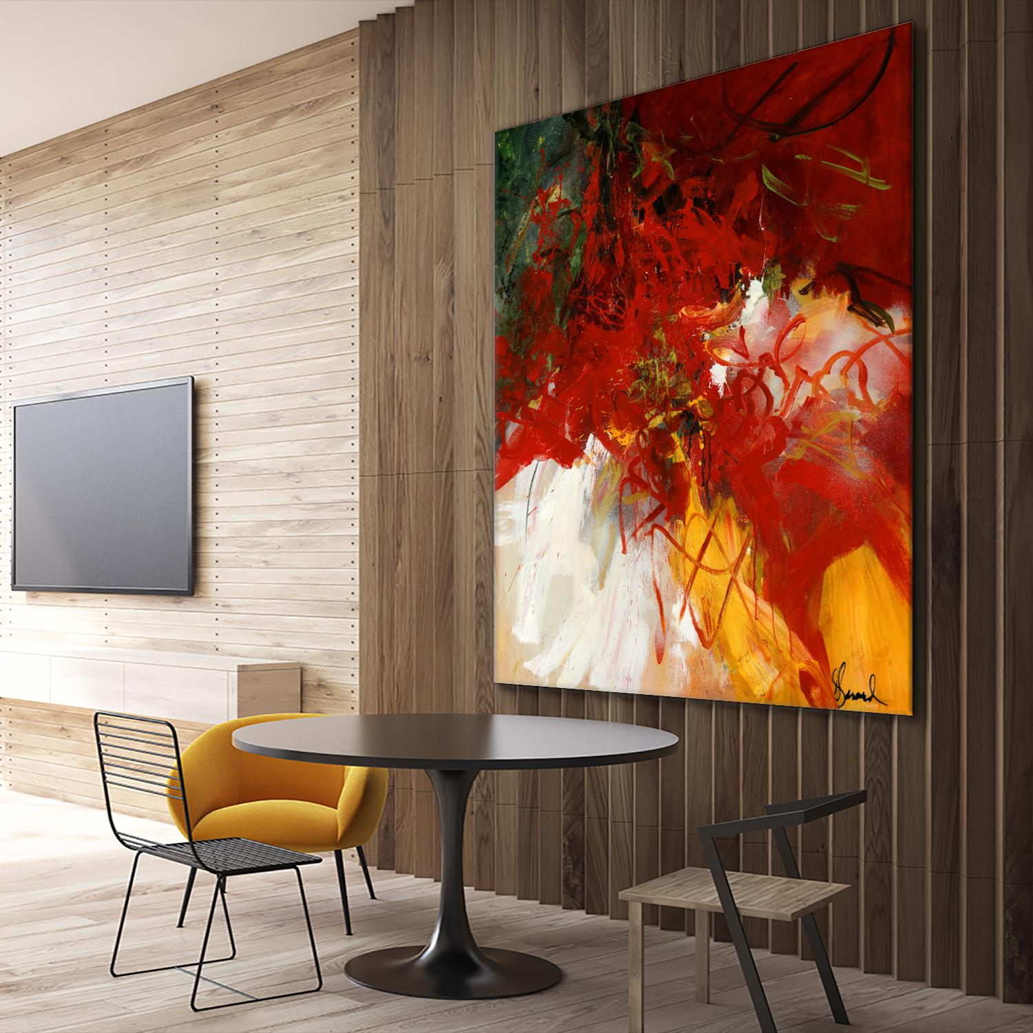 Lovely by Doris Savard on GIANT ART - red abstract