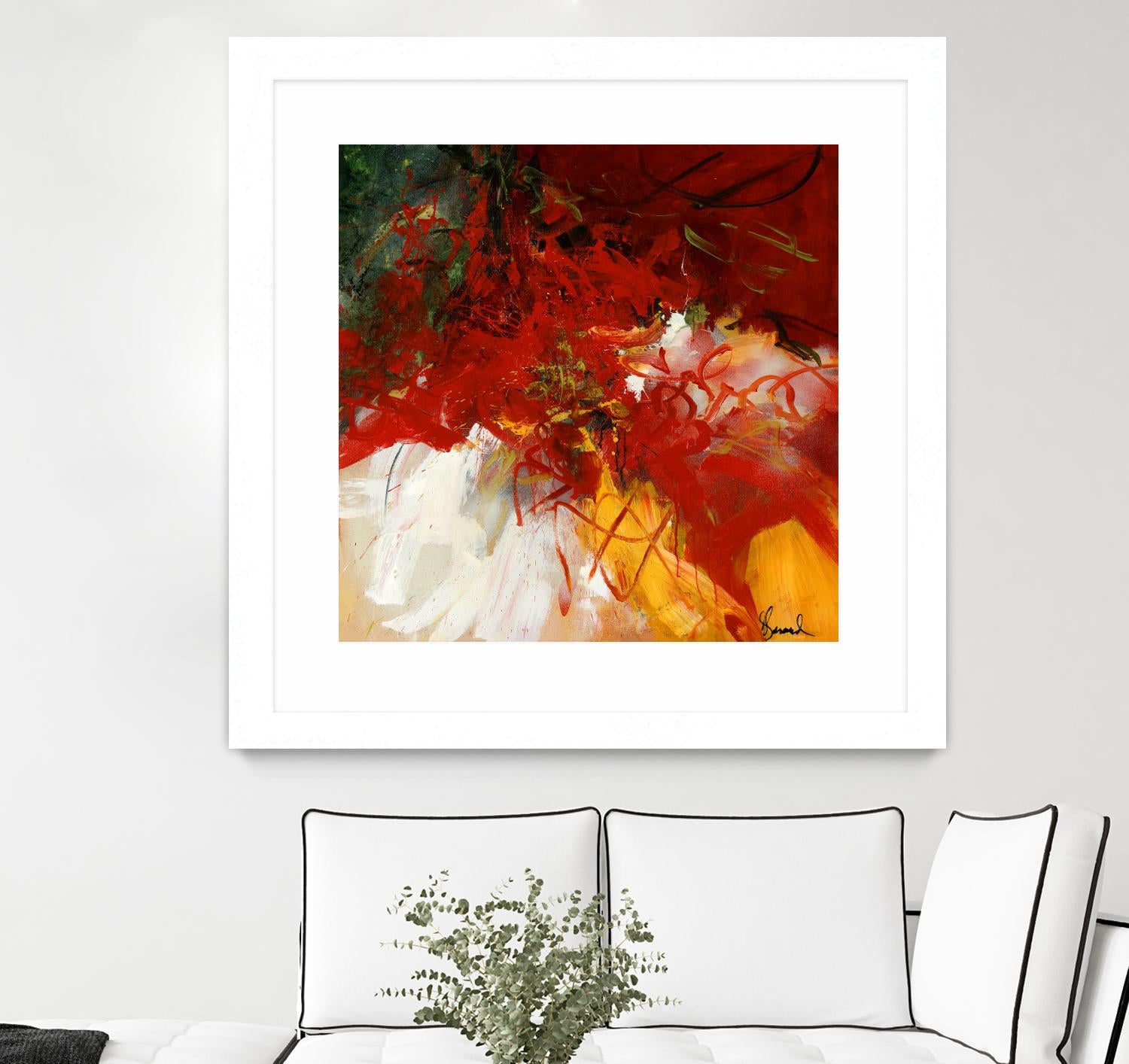 Lovely by Doris Savard on GIANT ART - red abstract
