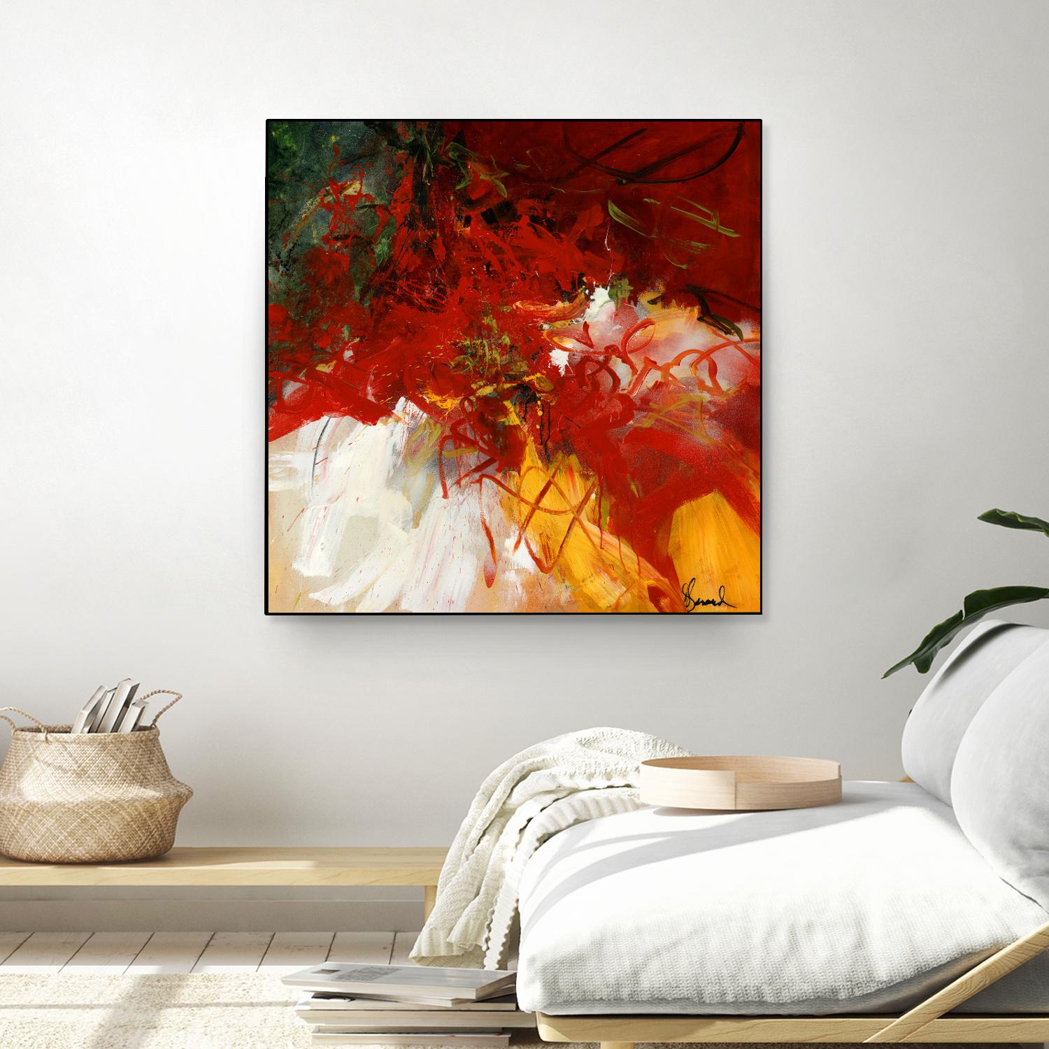 Lovely by Doris Savard on GIANT ART - red abstract