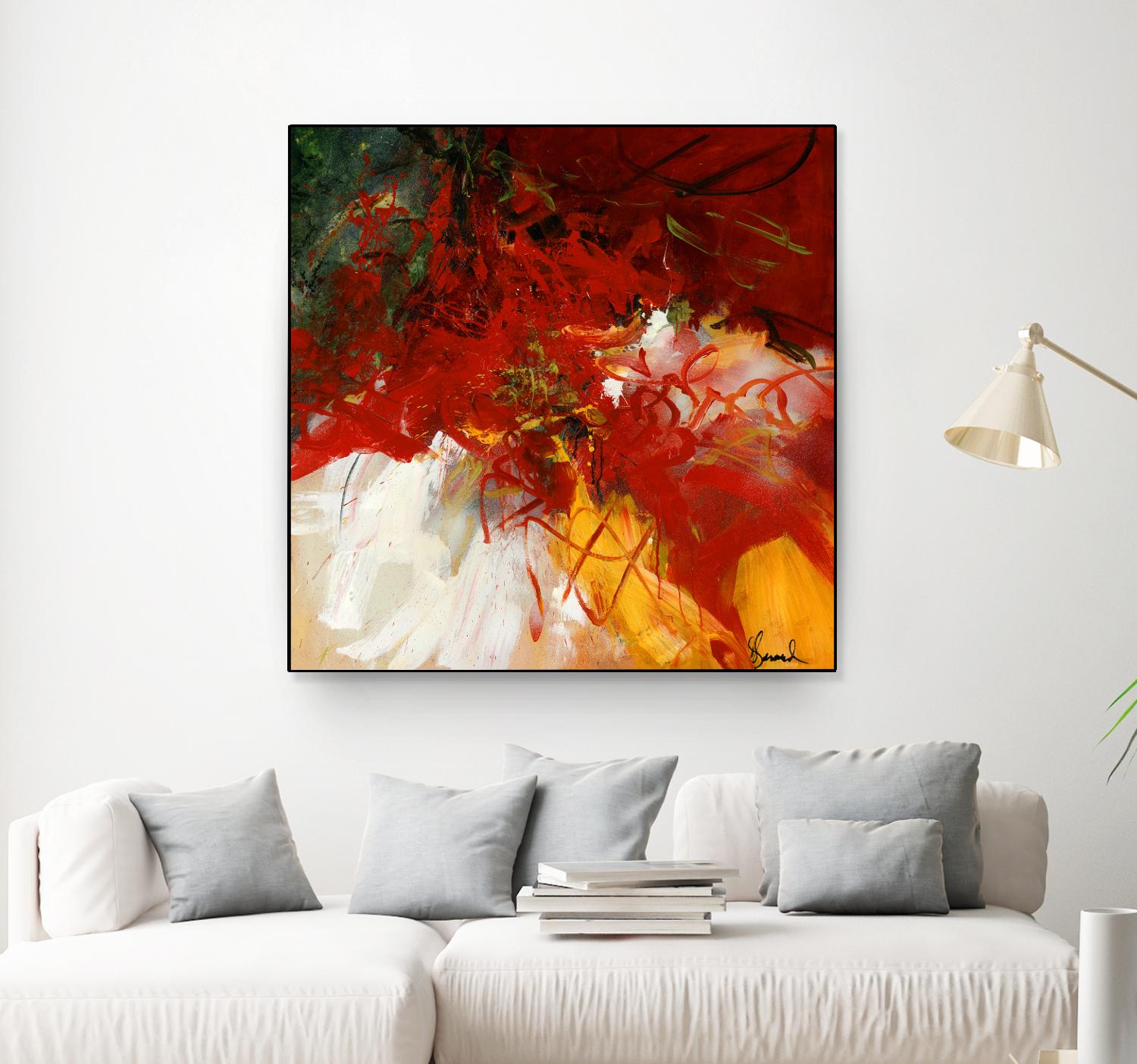 Lovely by Doris Savard on GIANT ART - red abstract
