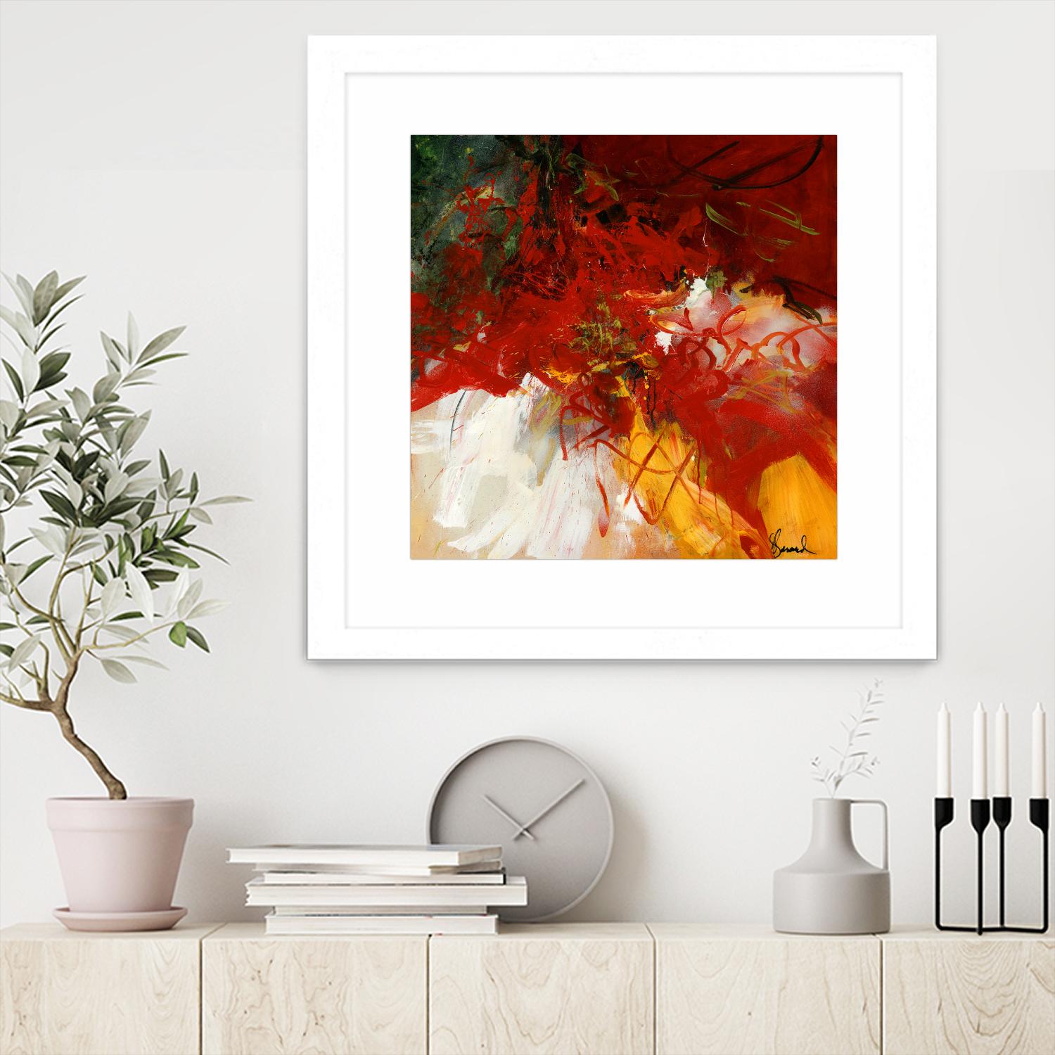Lovely by Doris Savard on GIANT ART - red abstract