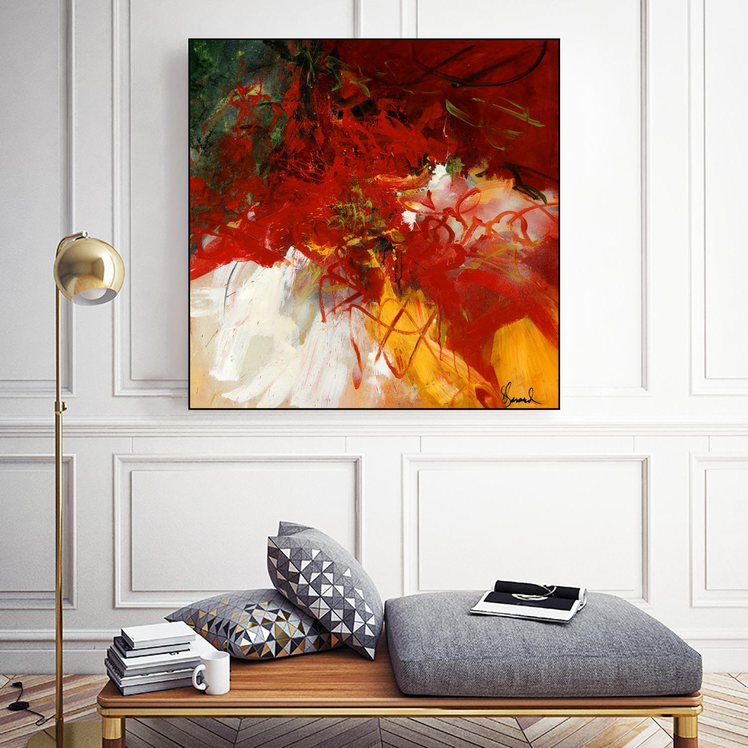 Lovely by Doris Savard on GIANT ART - red abstract