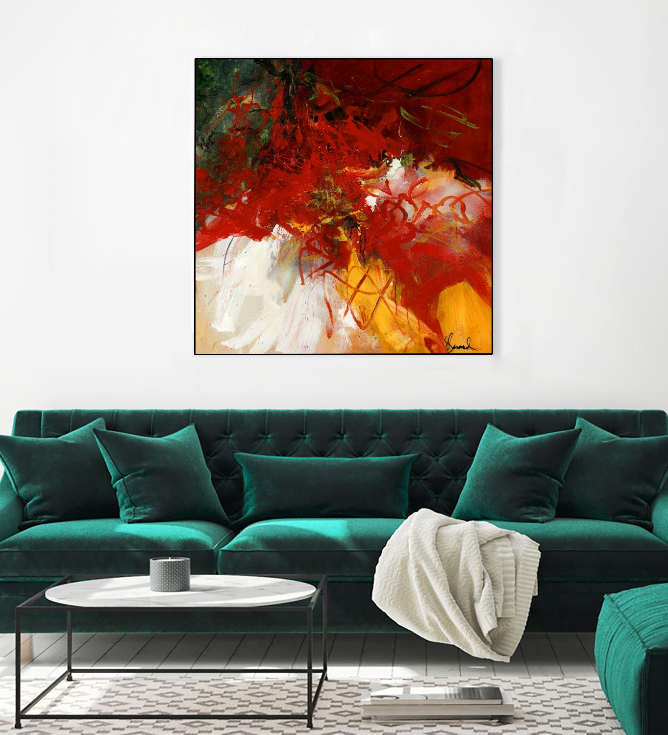Lovely by Doris Savard on GIANT ART - red abstract