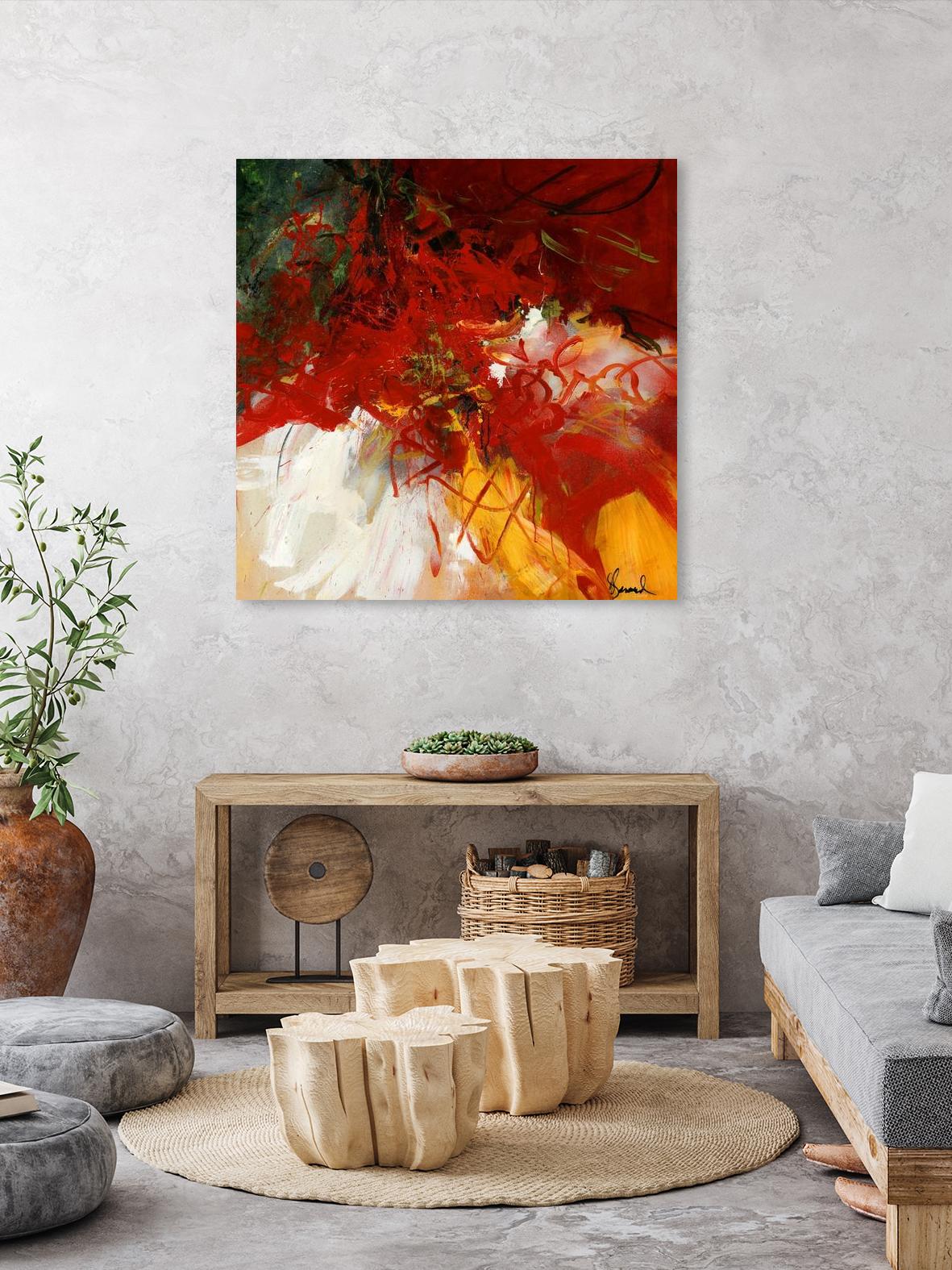 Lovely by Doris Savard on GIANT ART - red abstract