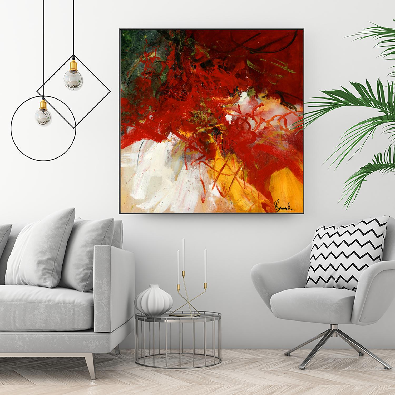 Lovely by Doris Savard on GIANT ART - red abstract