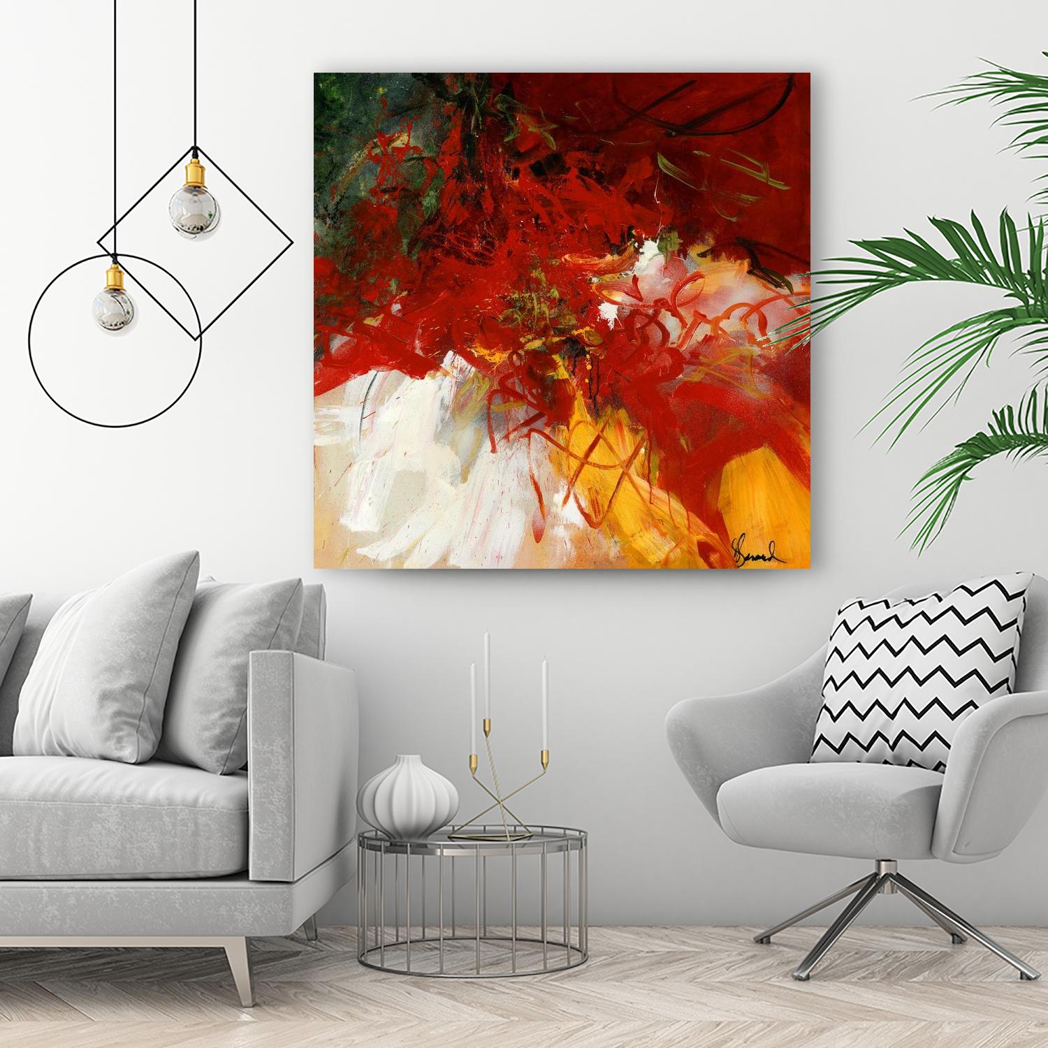 Lovely by Doris Savard on GIANT ART - red abstract