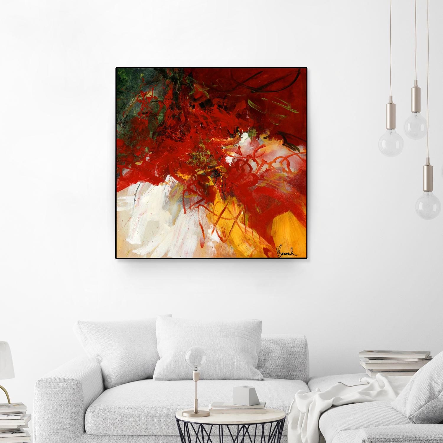 Lovely by Doris Savard on GIANT ART - red abstract