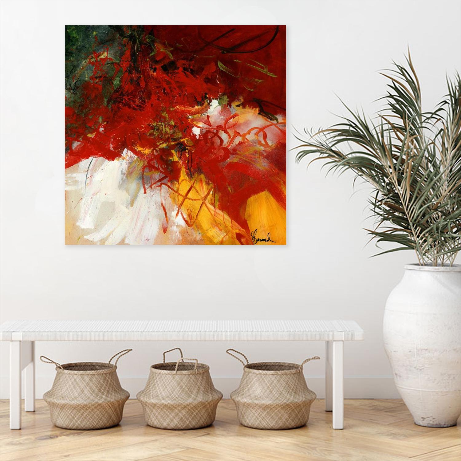 Lovely by Doris Savard on GIANT ART - red abstract
