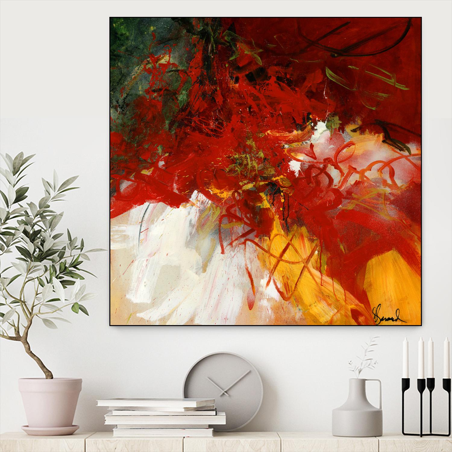 Lovely by Doris Savard on GIANT ART - red abstract