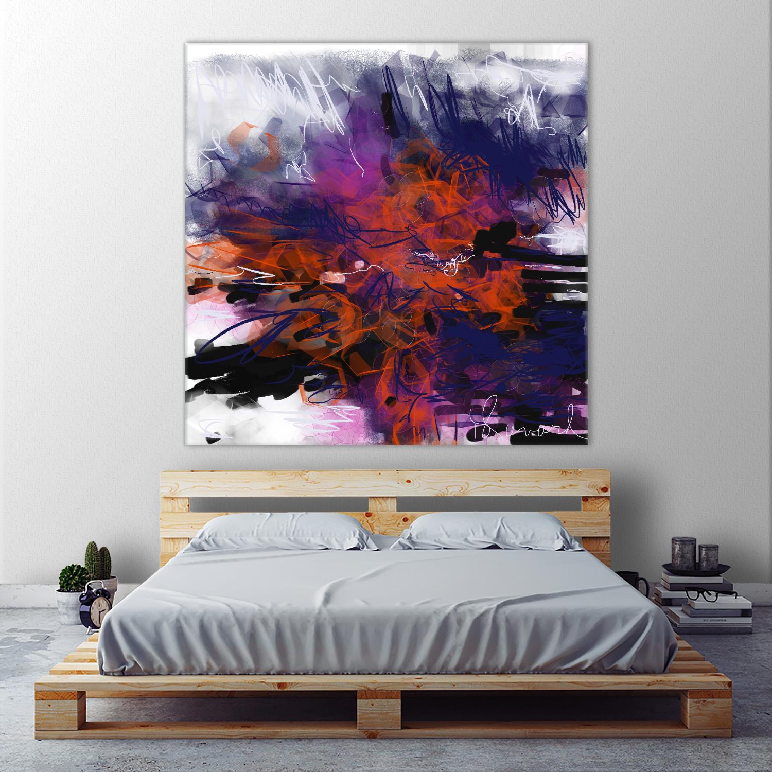 Nirvana by Doris Savard on GIANT ART - orange digital