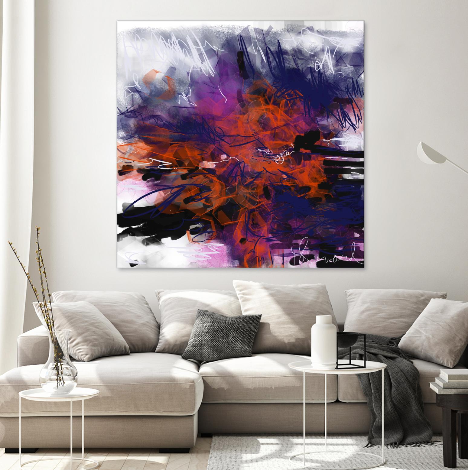 Nirvana by Doris Savard on GIANT ART - orange digital