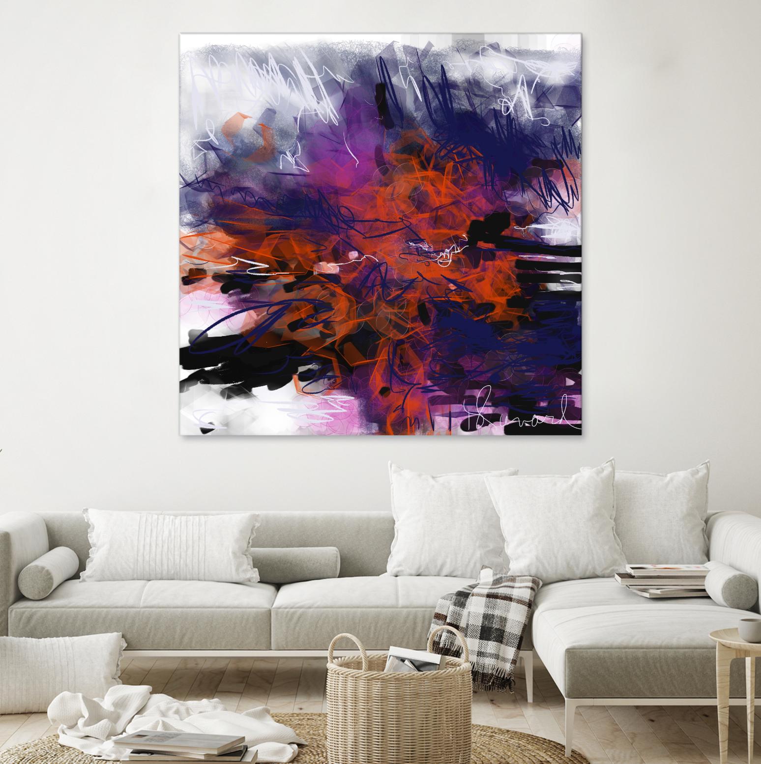 Nirvana by Doris Savard on GIANT ART - orange digital