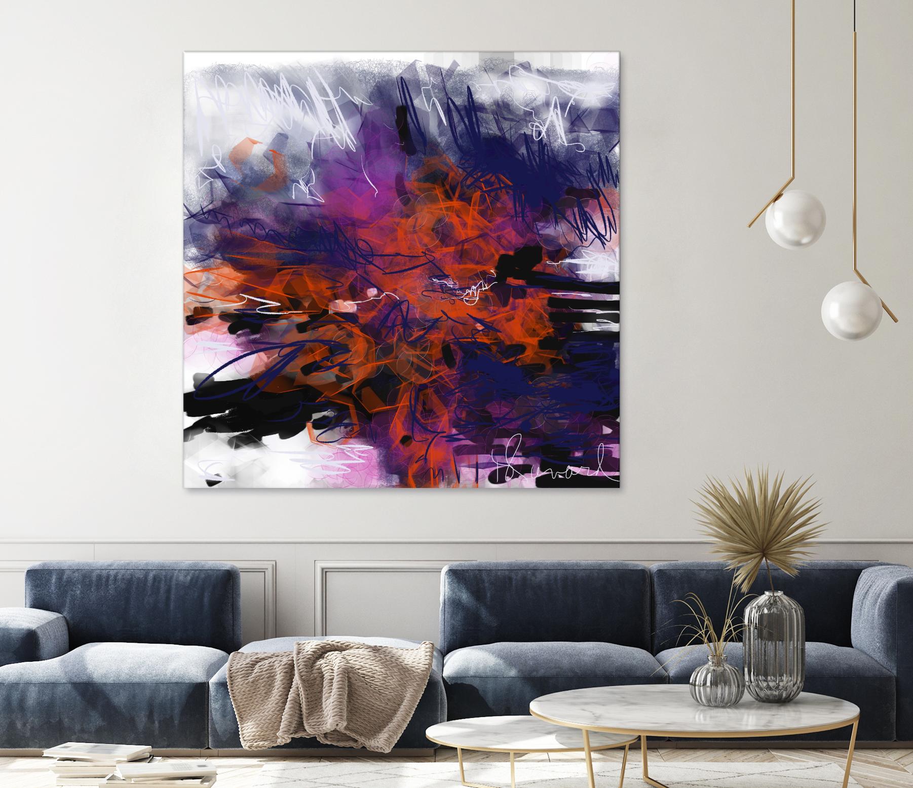 Nirvana by Doris Savard on GIANT ART - orange digital