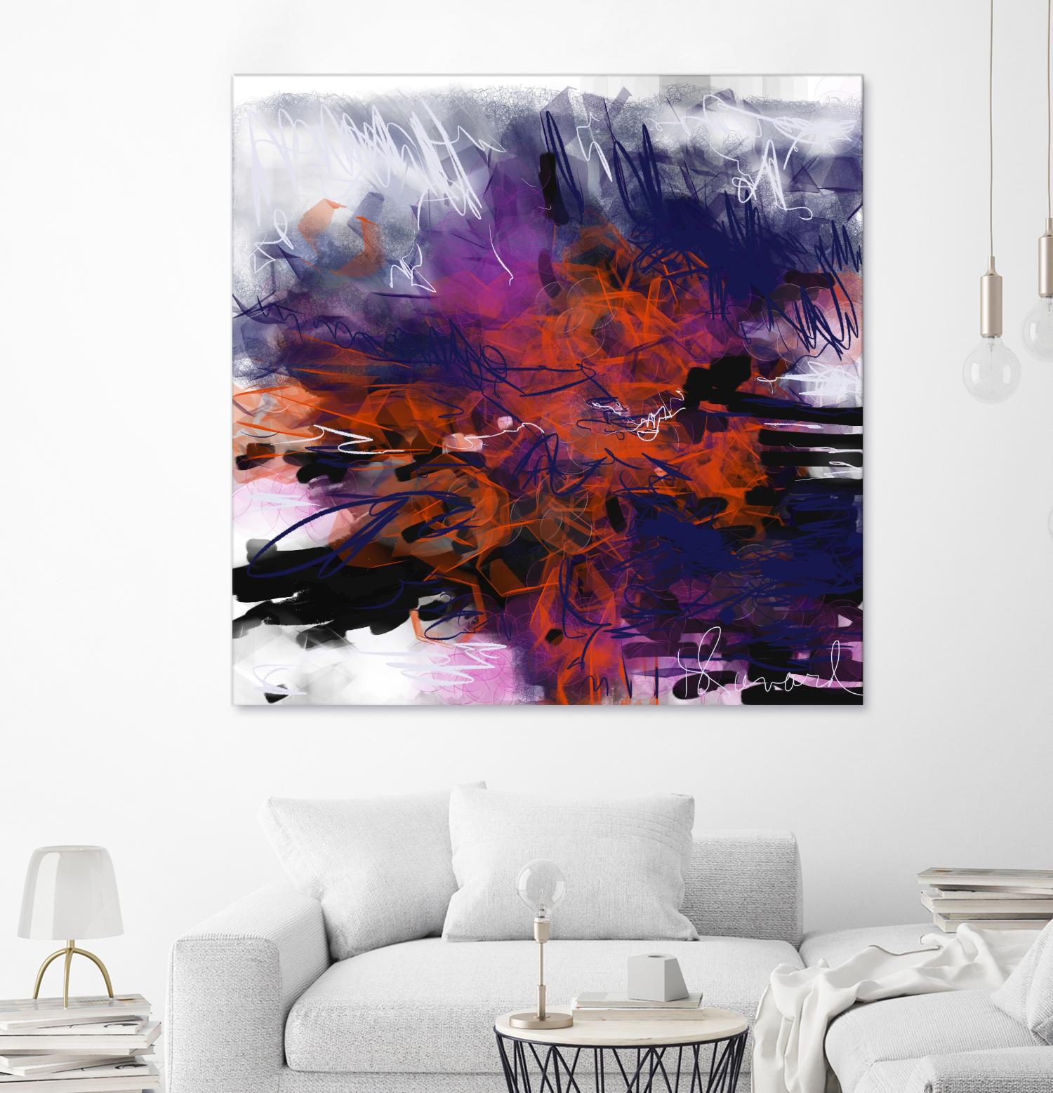 Nirvana by Doris Savard on GIANT ART - orange digital