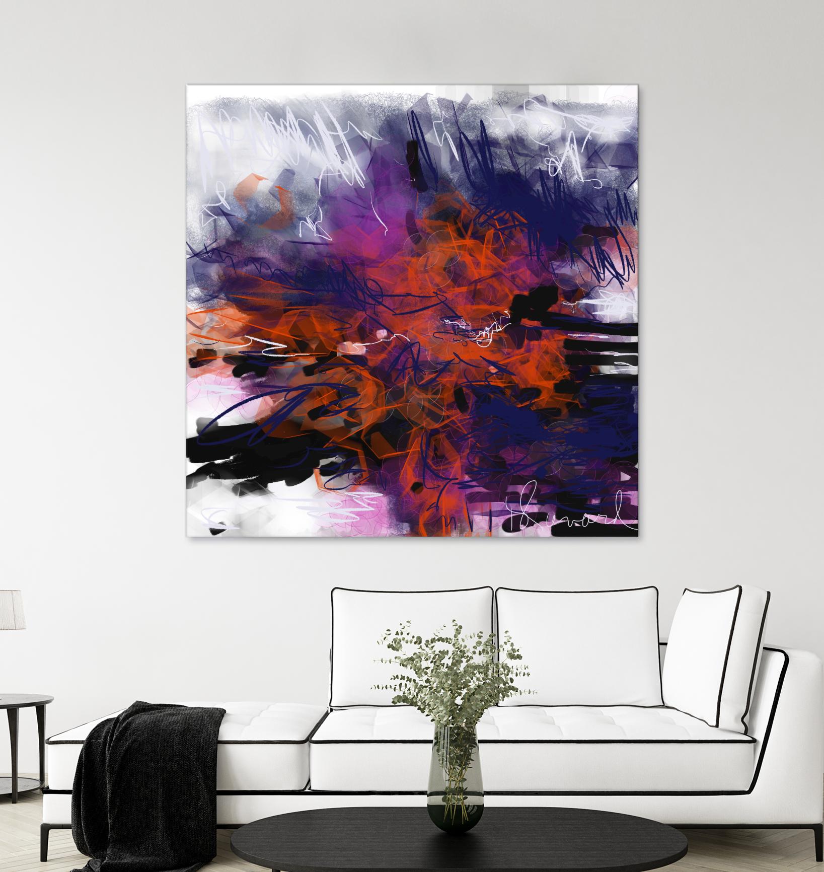 Nirvana by Doris Savard on GIANT ART - orange digital