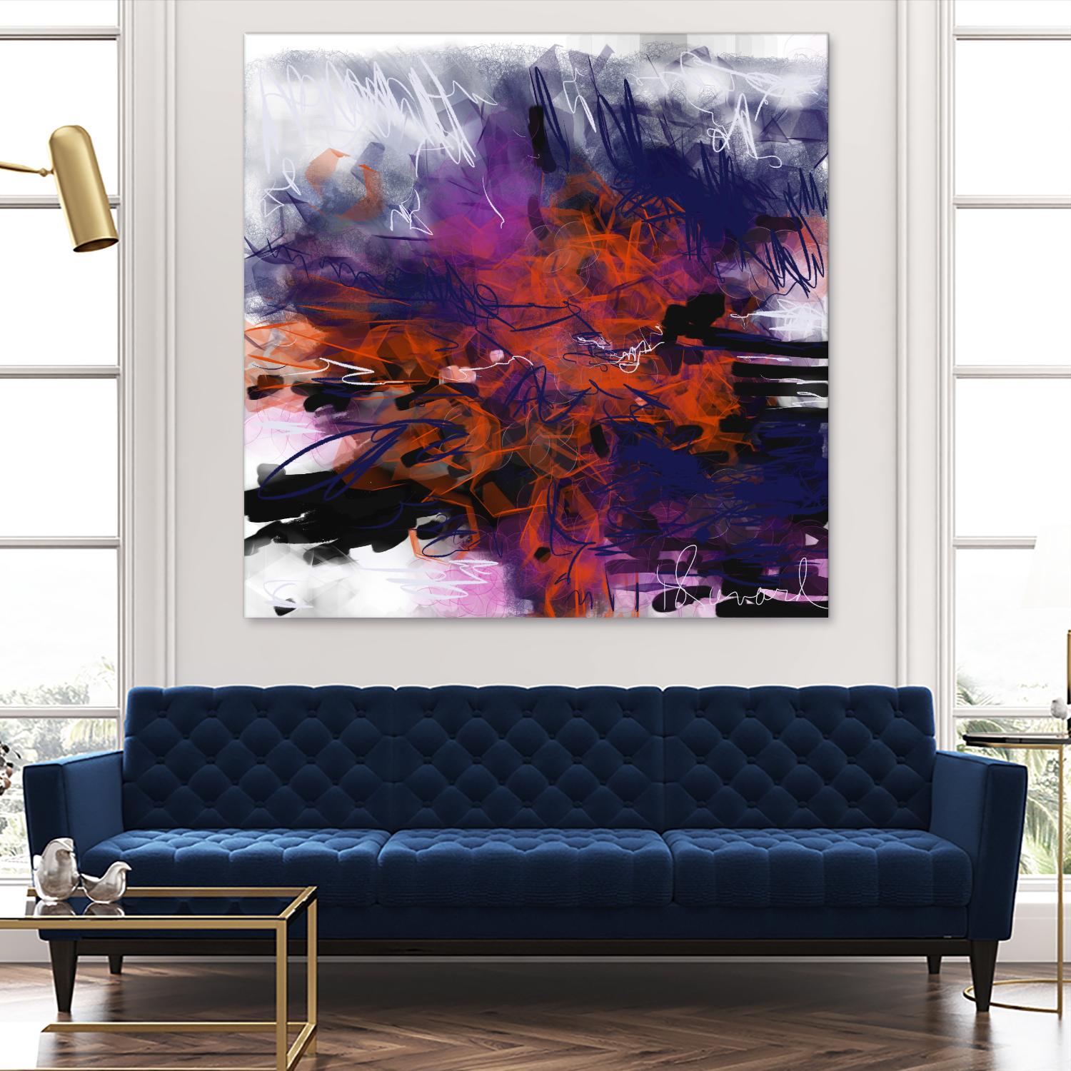 Nirvana by Doris Savard on GIANT ART - orange digital