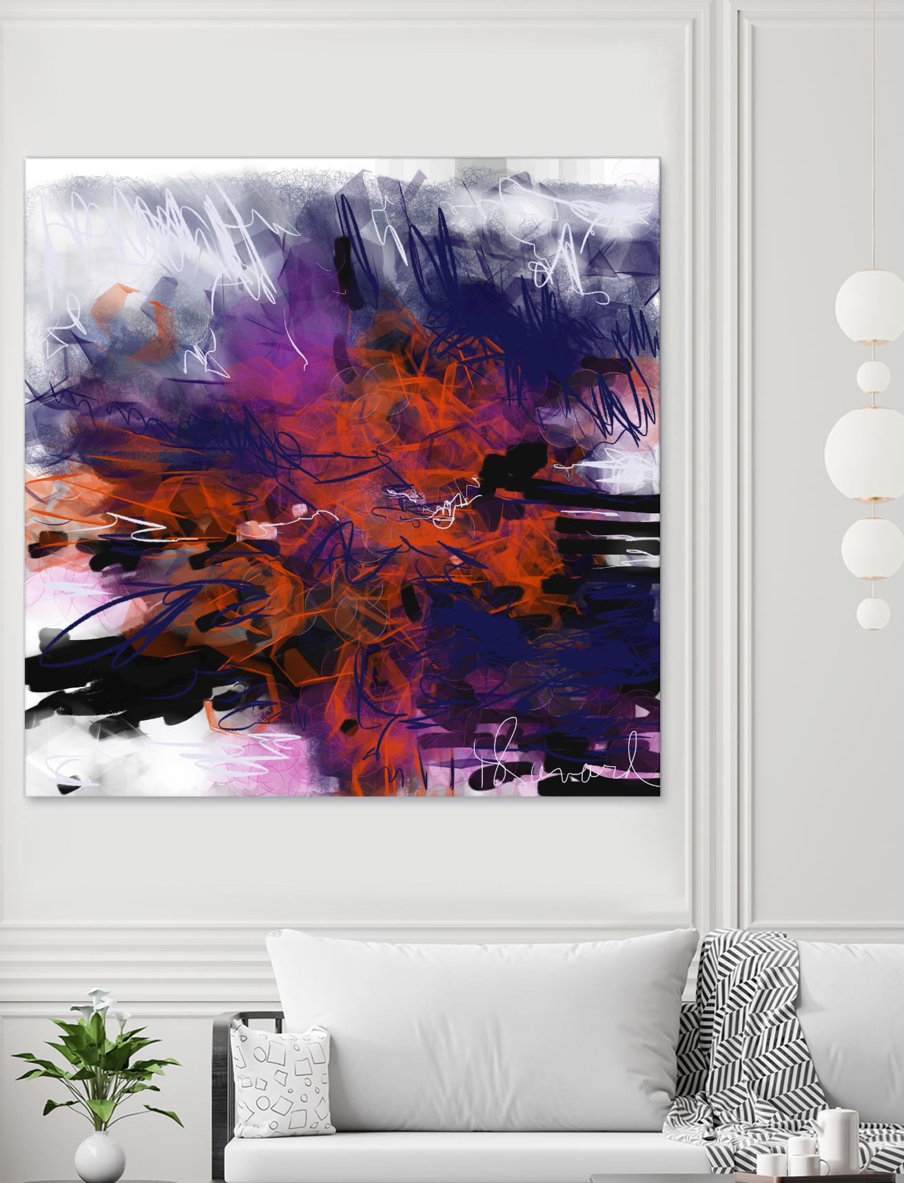Nirvana by Doris Savard on GIANT ART - orange digital