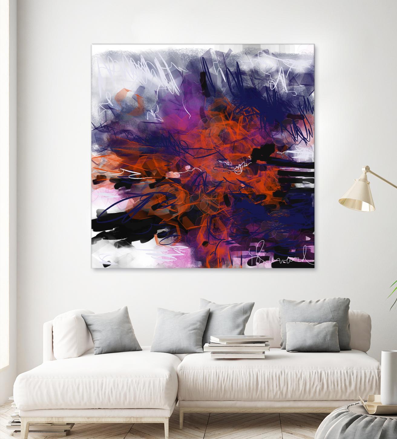 Nirvana by Doris Savard on GIANT ART - orange digital