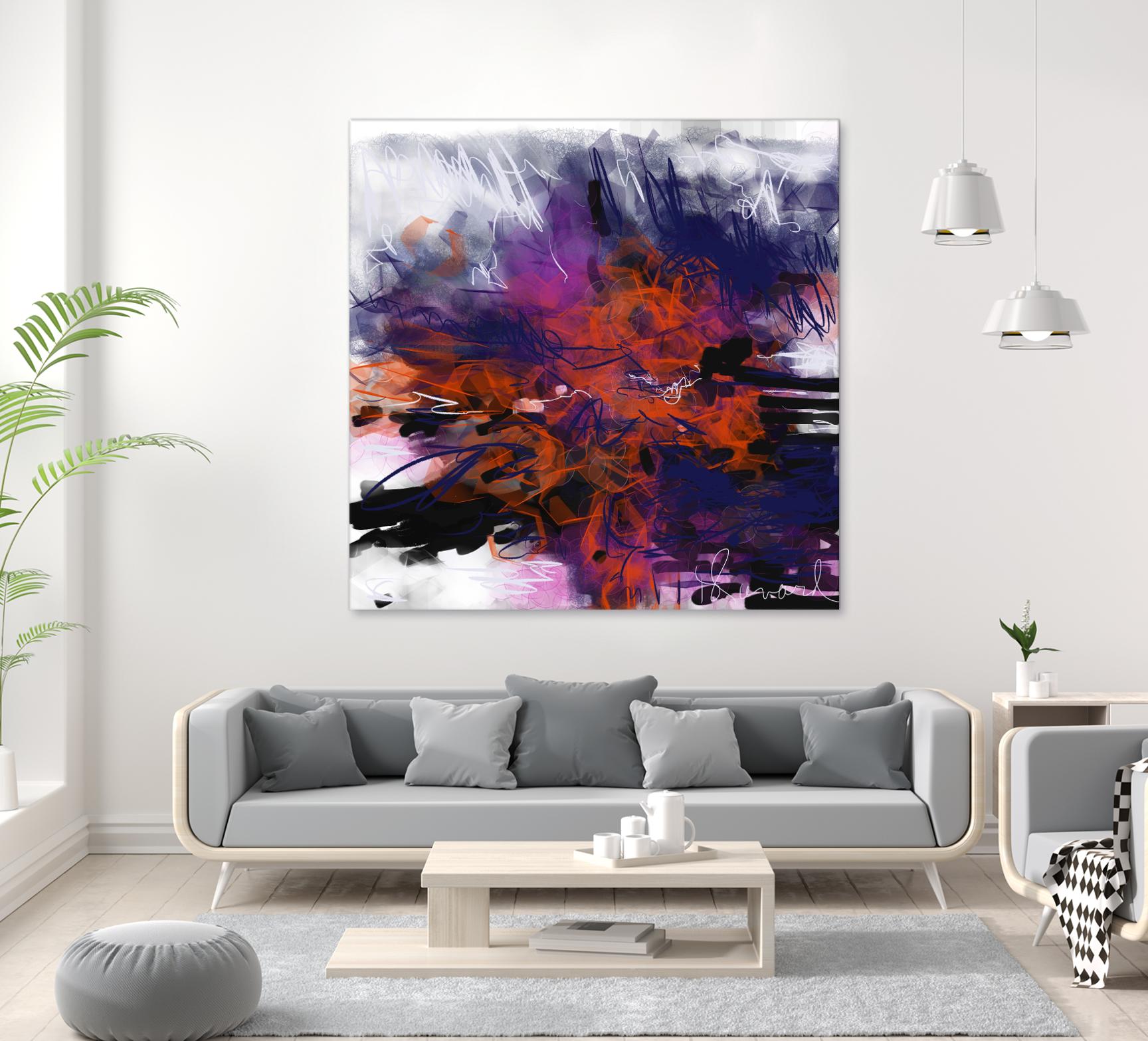 Nirvana by Doris Savard on GIANT ART - orange digital