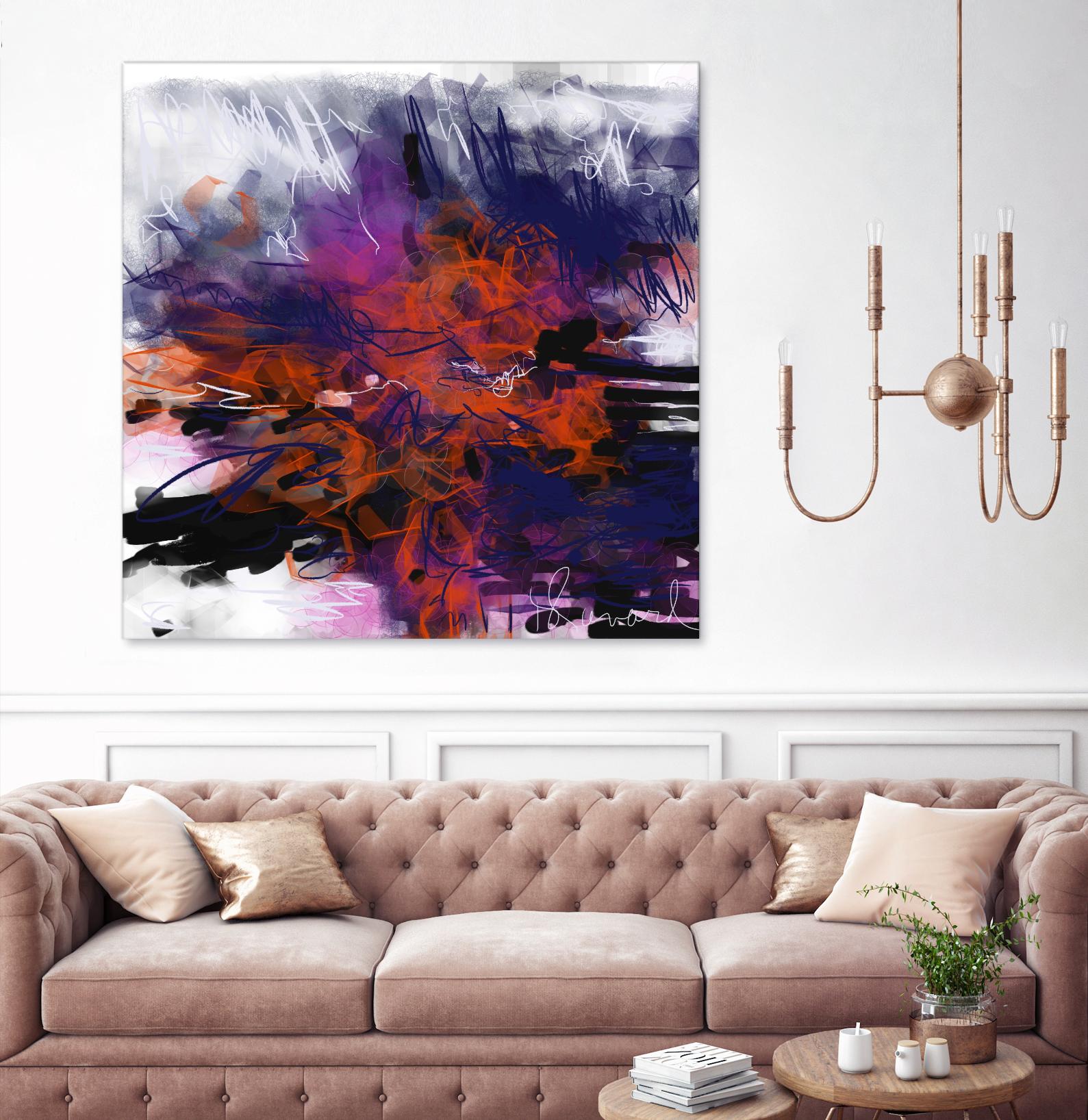 Nirvana by Doris Savard on GIANT ART - orange digital