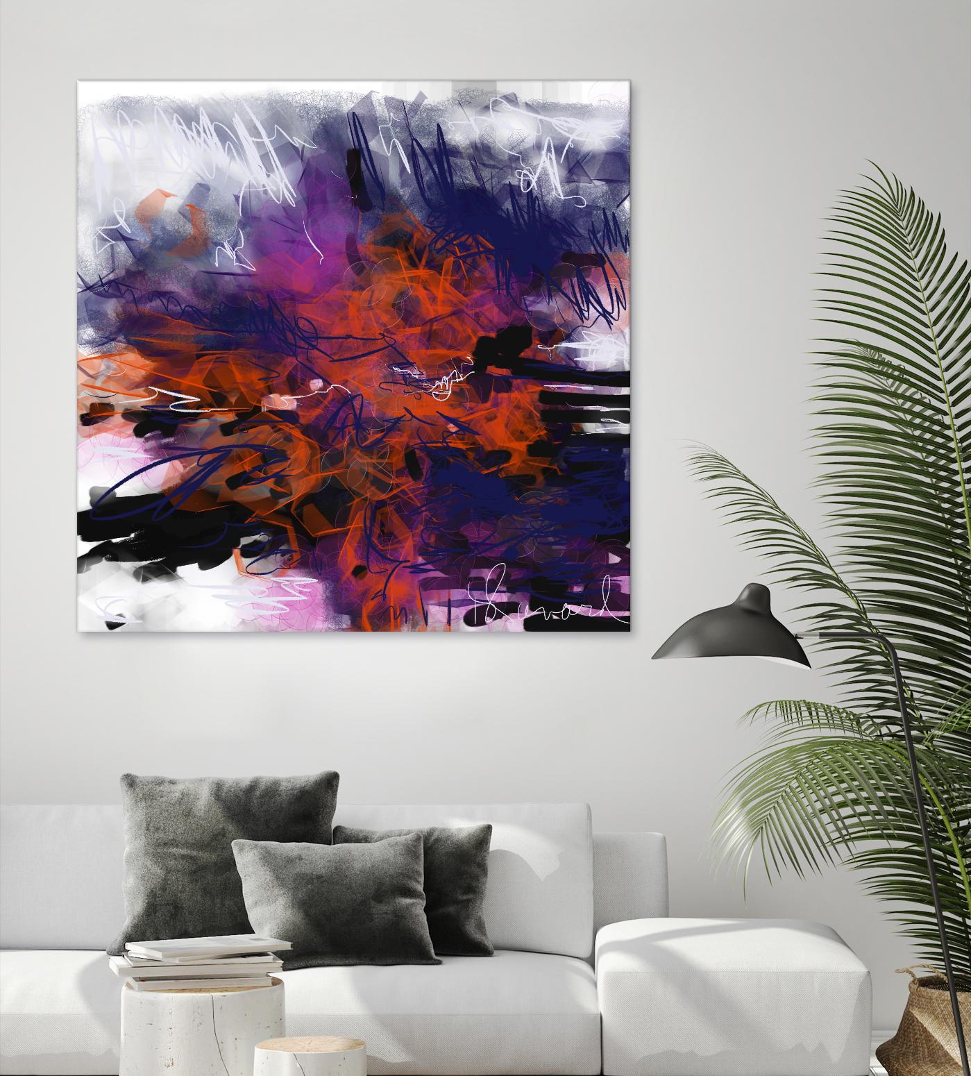 Nirvana by Doris Savard on GIANT ART - orange digital