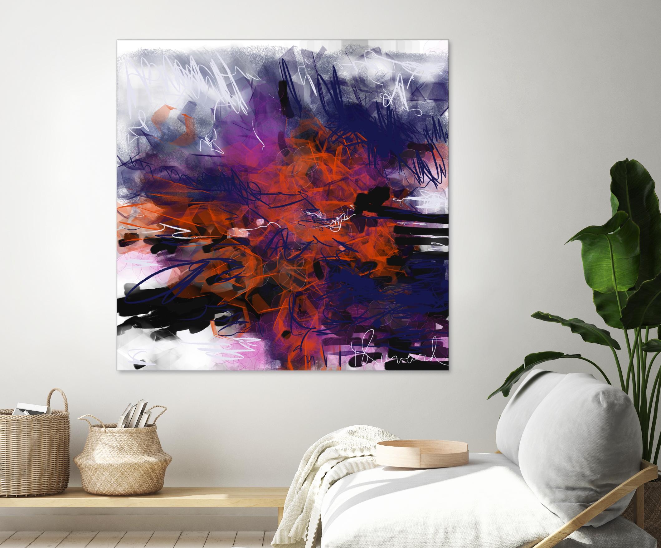 Nirvana by Doris Savard on GIANT ART - orange digital