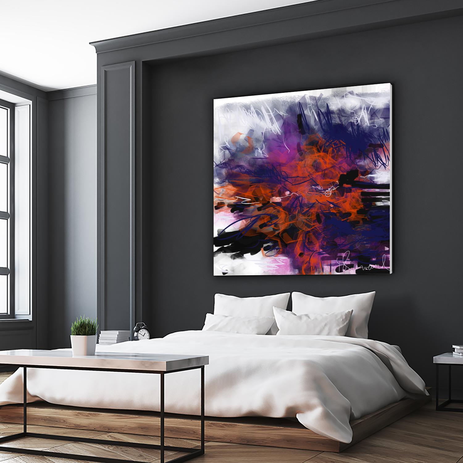Nirvana by Doris Savard on GIANT ART - orange digital