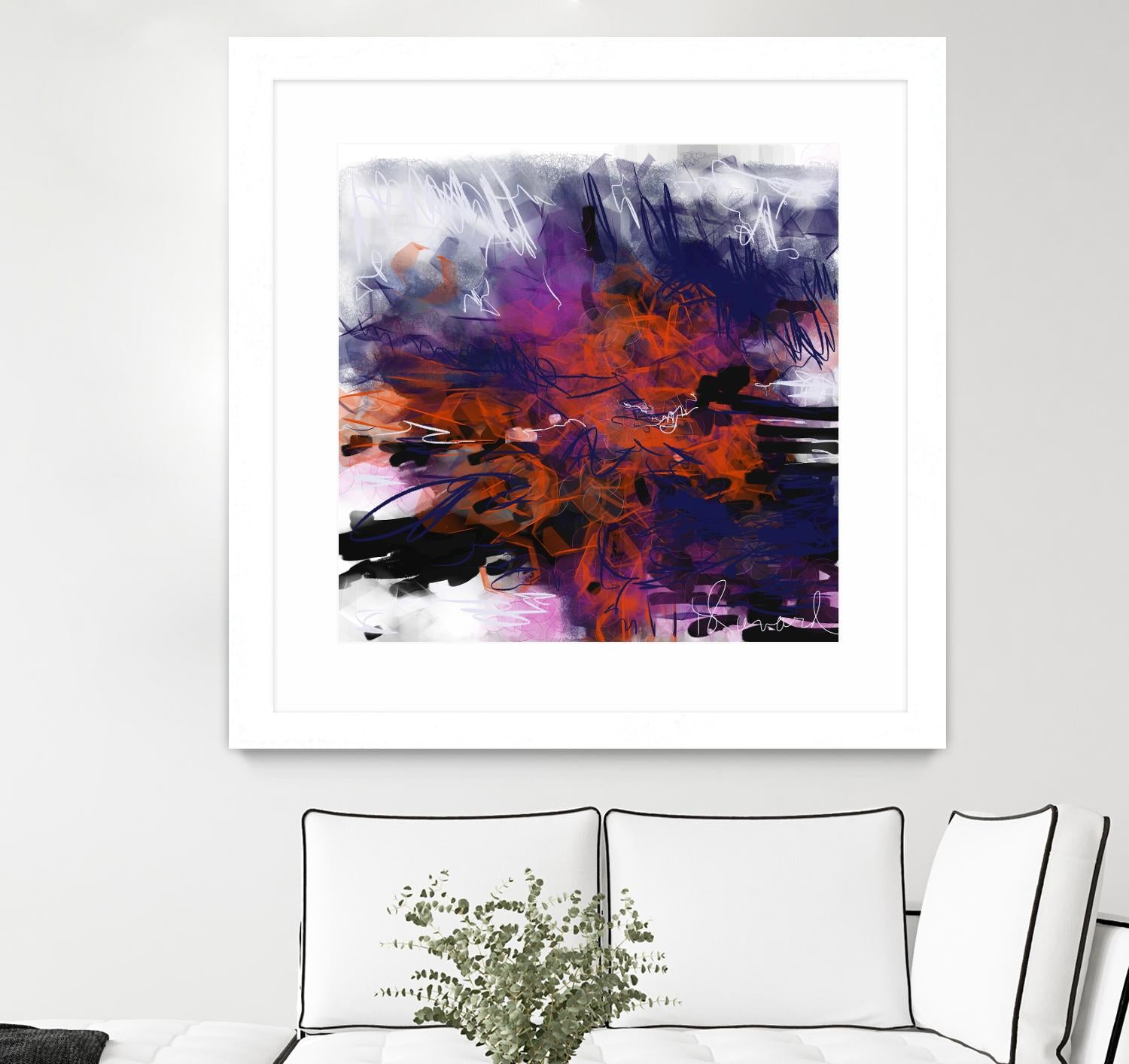 Nirvana by Doris Savard on GIANT ART - orange digital