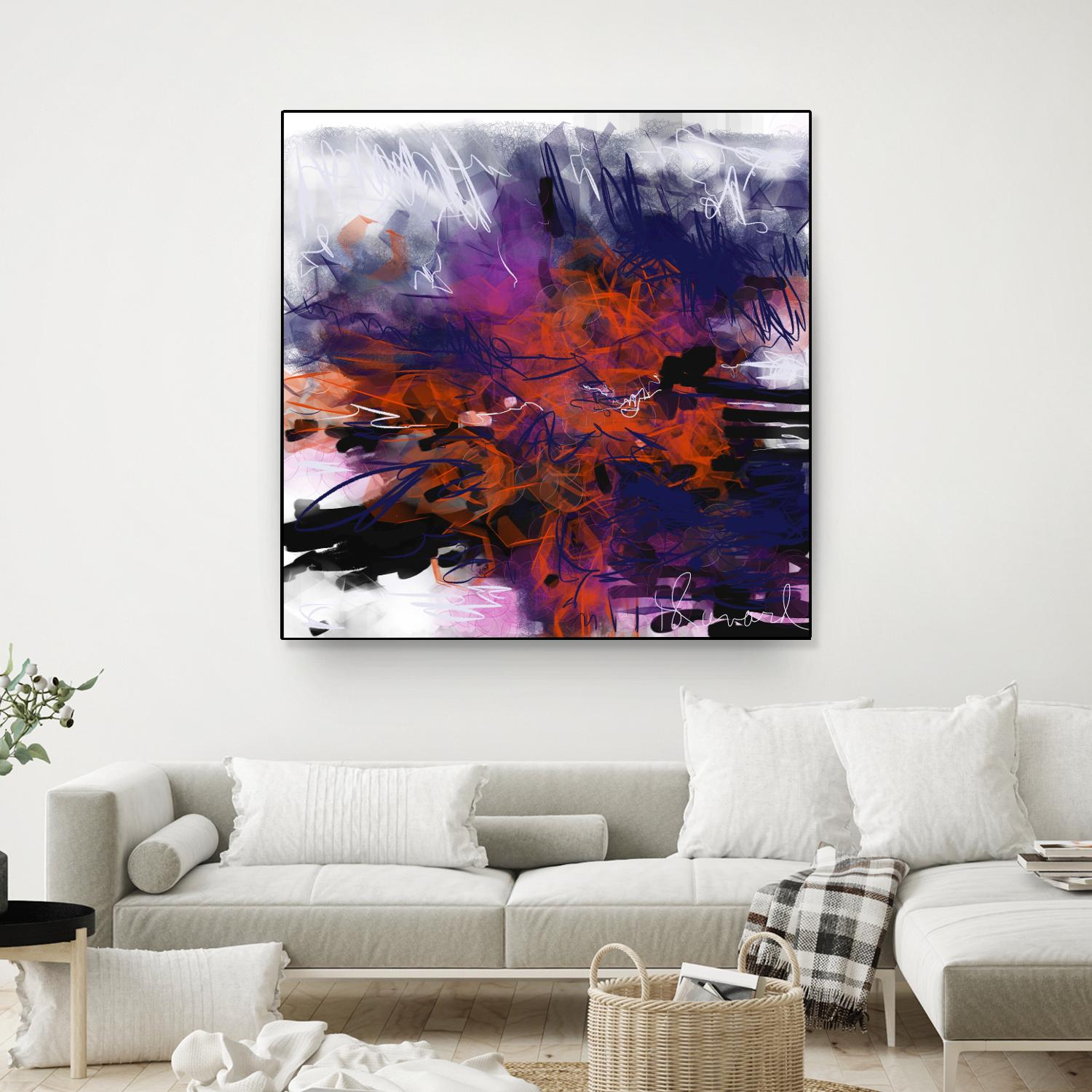 Nirvana by Doris Savard on GIANT ART - orange digital