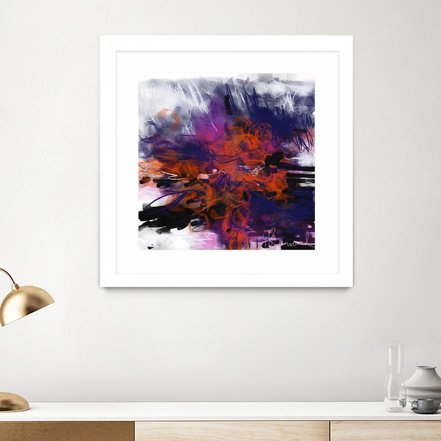 Nirvana by Doris Savard on GIANT ART - orange digital