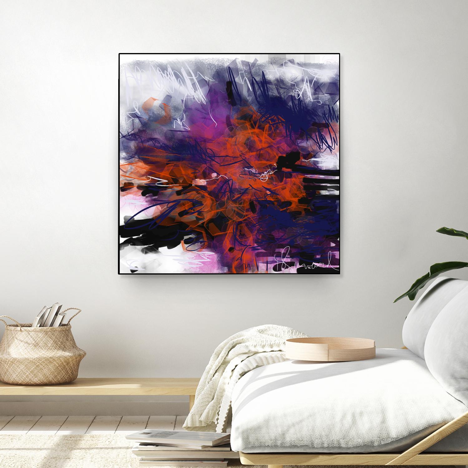 Nirvana by Doris Savard on GIANT ART - orange digital