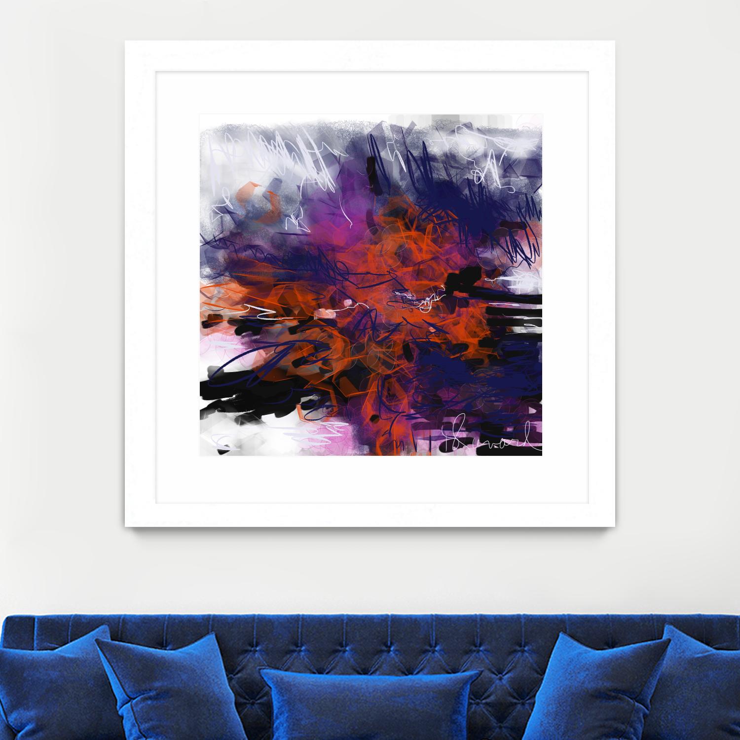 Nirvana by Doris Savard on GIANT ART - orange digital
