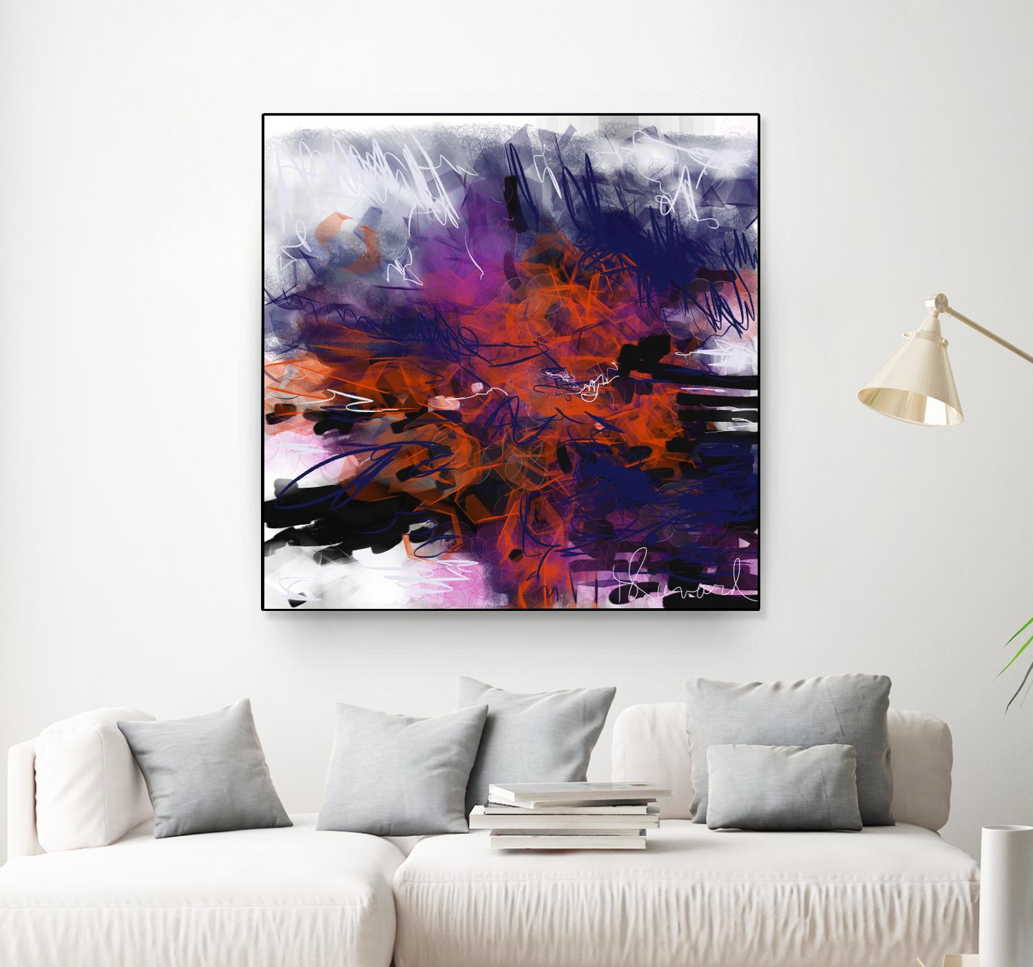 Nirvana by Doris Savard on GIANT ART - orange digital