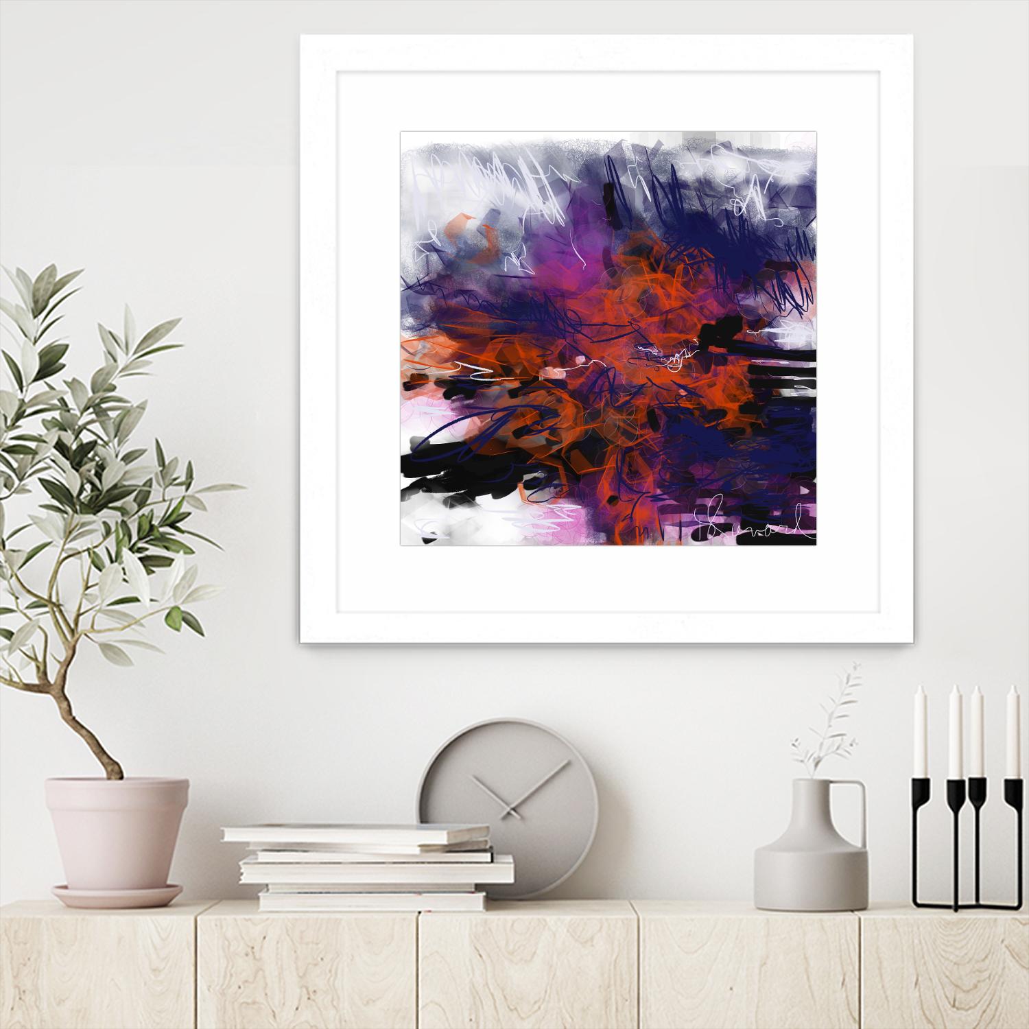 Nirvana by Doris Savard on GIANT ART - orange digital