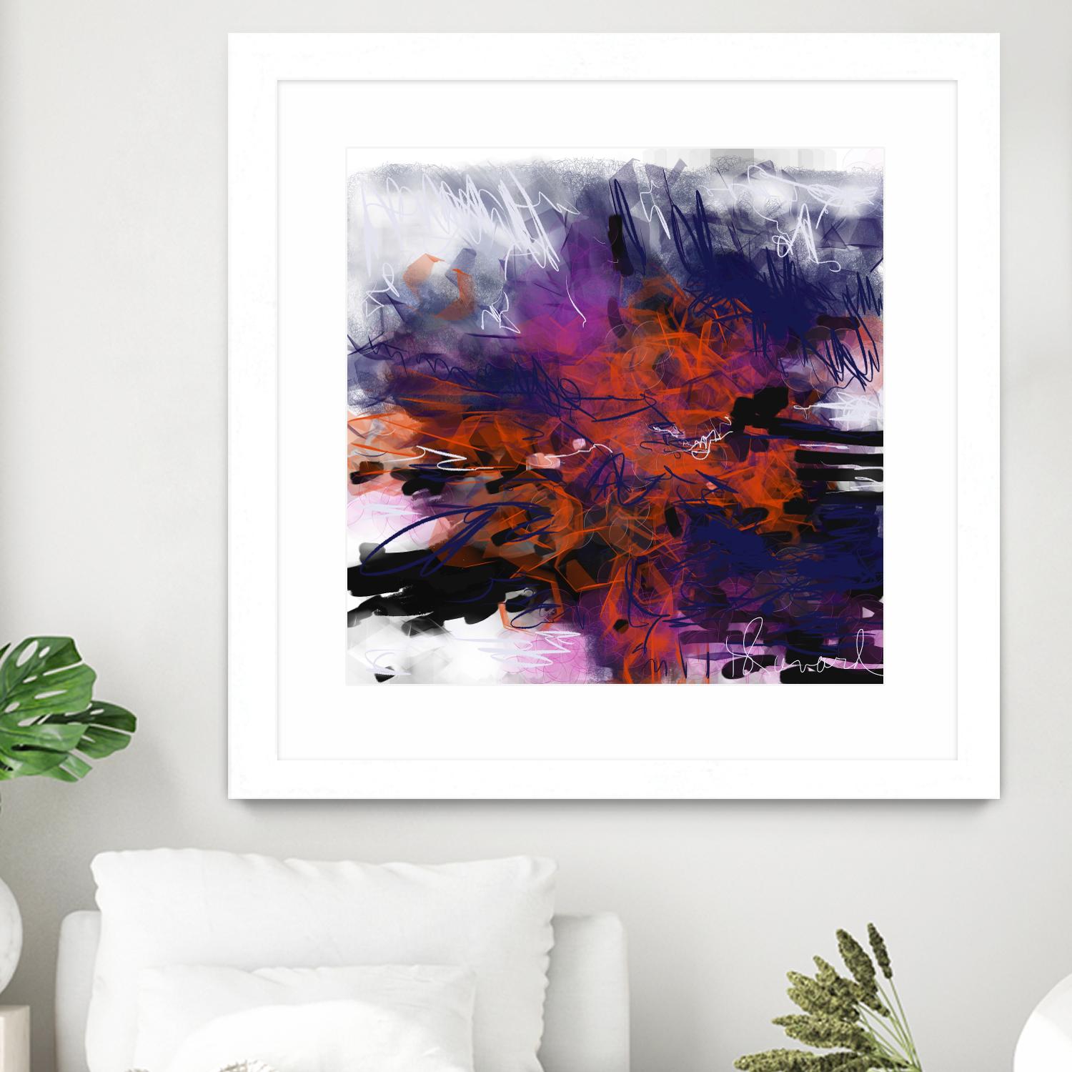 Nirvana by Doris Savard on GIANT ART - orange digital