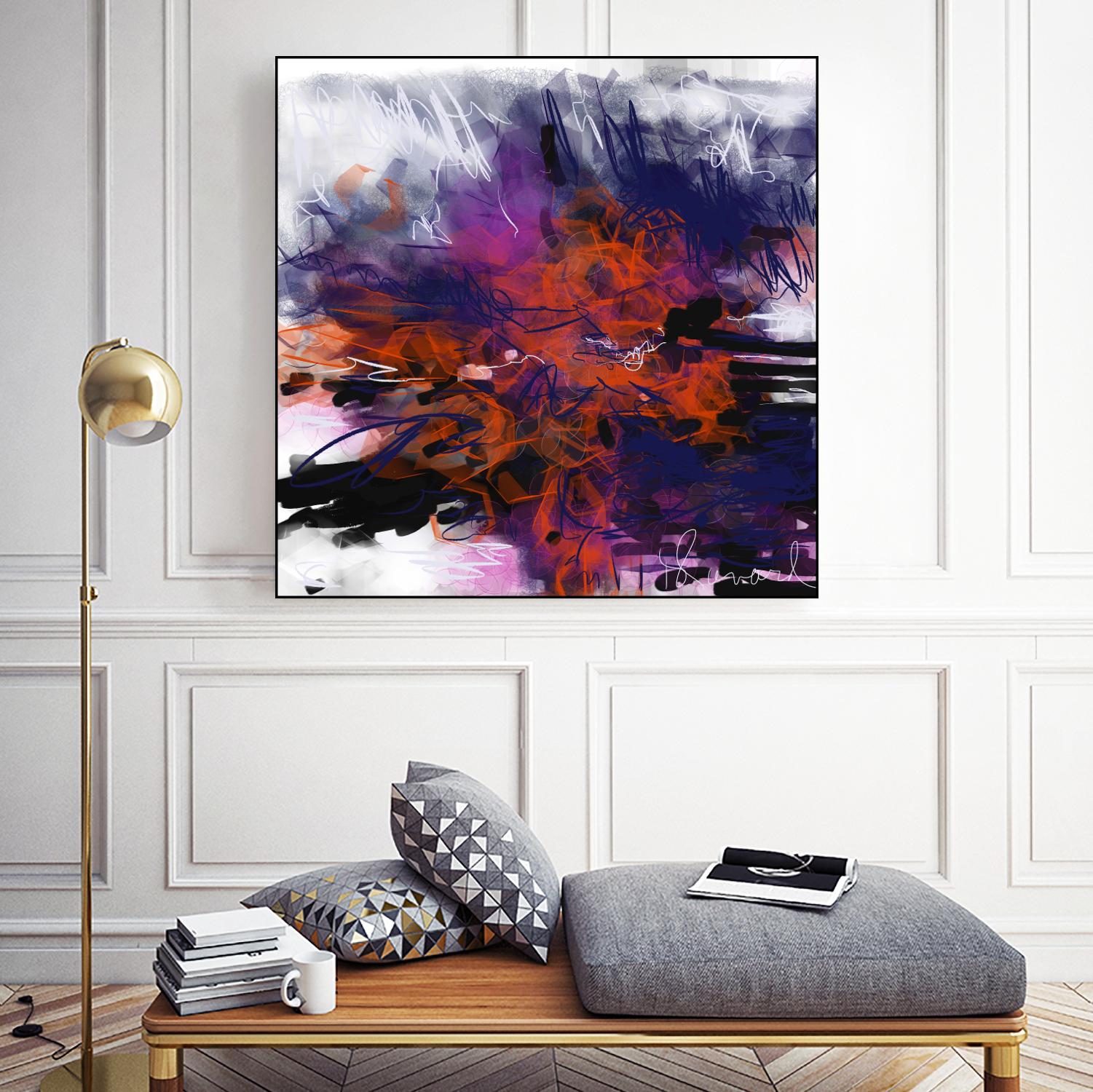Nirvana by Doris Savard on GIANT ART - orange digital