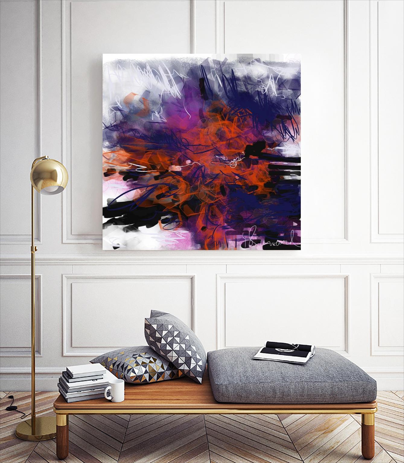 Nirvana by Doris Savard on GIANT ART - orange digital