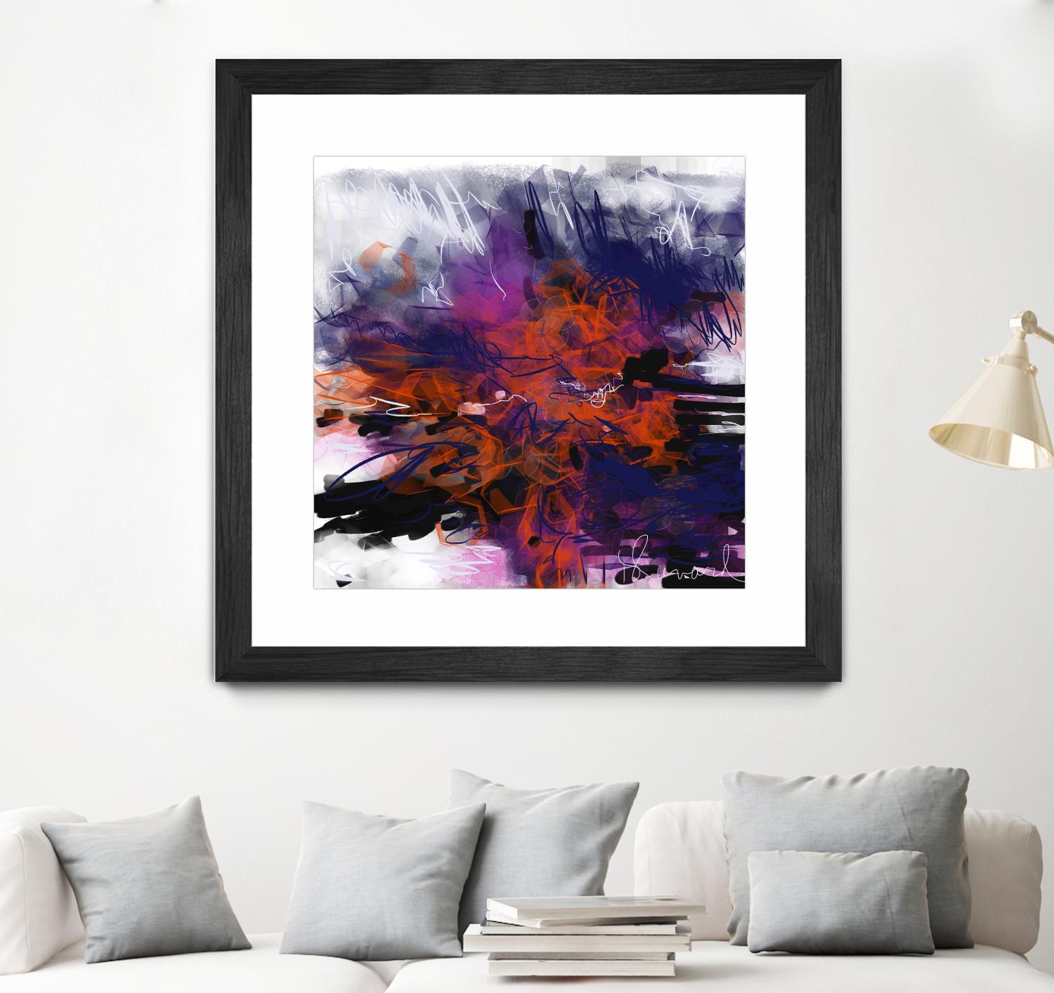 Nirvana by Doris Savard on GIANT ART - orange digital